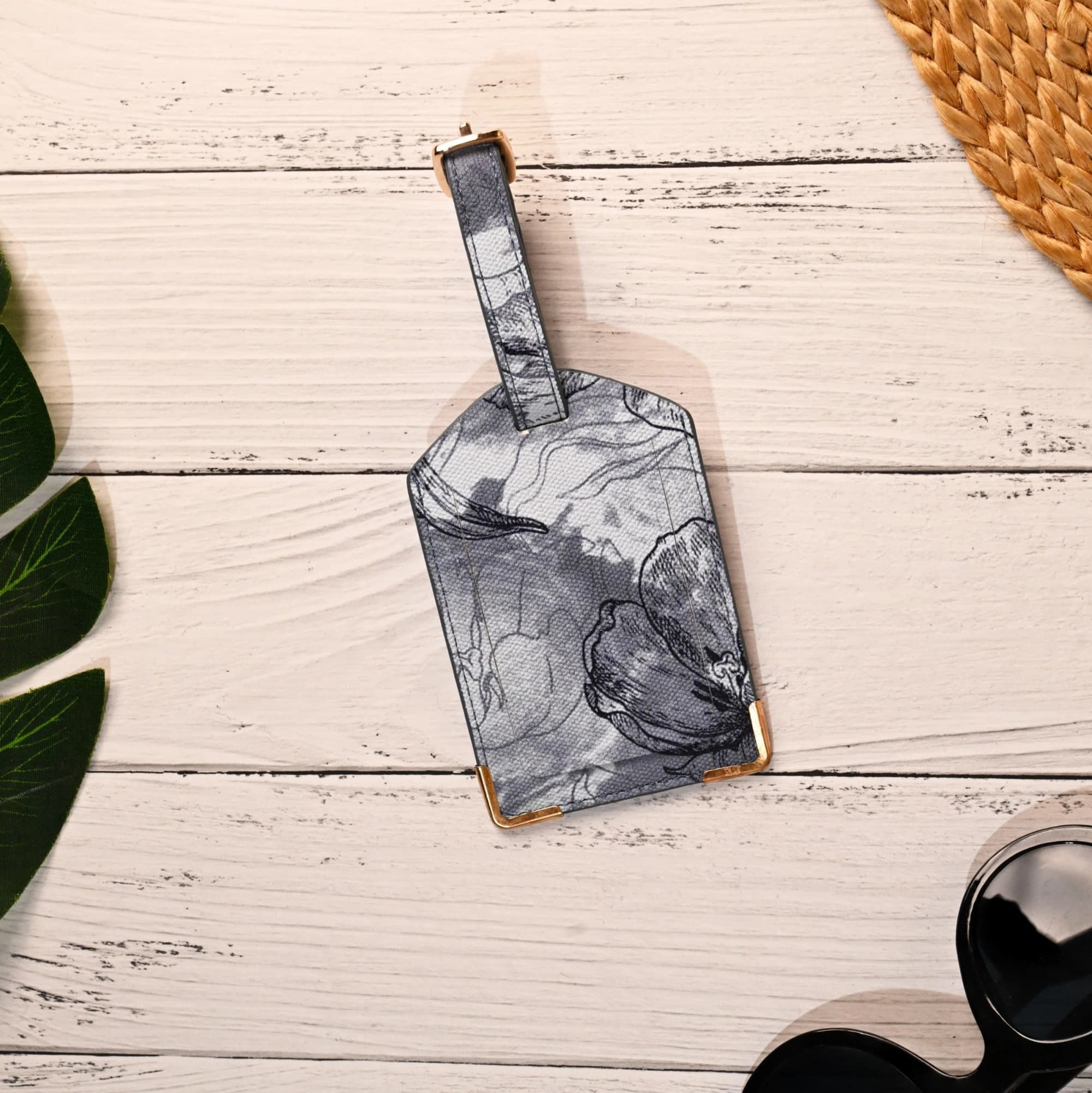 Printed Luggage Tag - Vegan Leather image 3