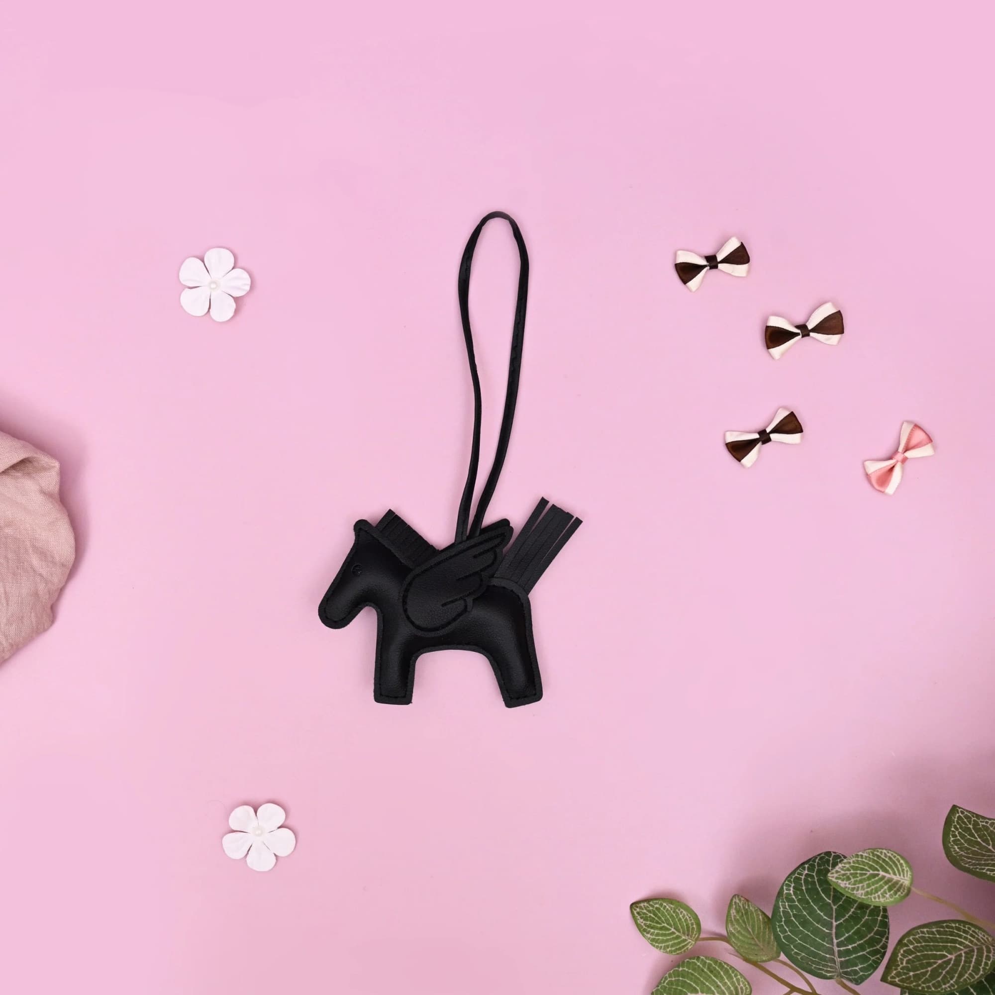 Vegan Leather Horse Bag Charm image 2