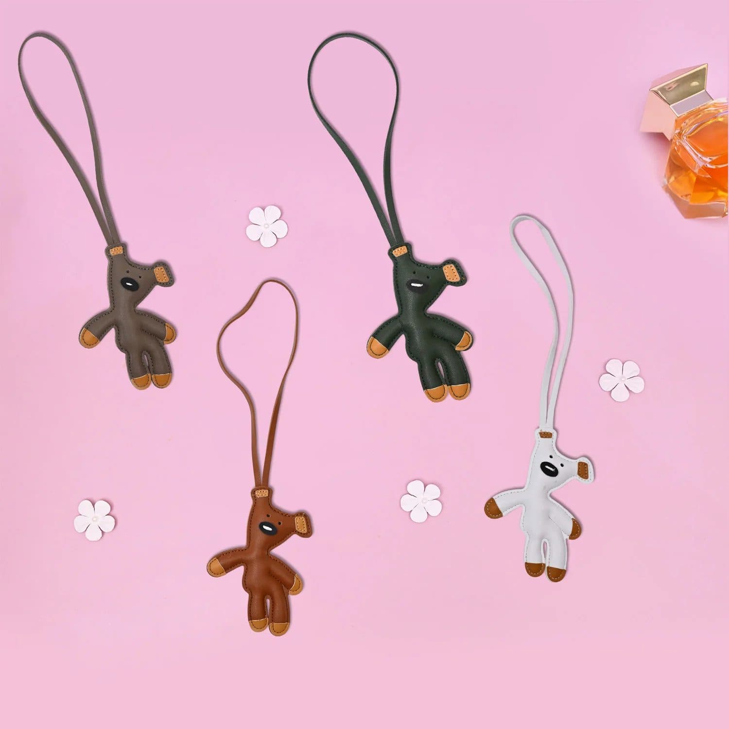 Vegan Leather Teddy Bag Charm image 1