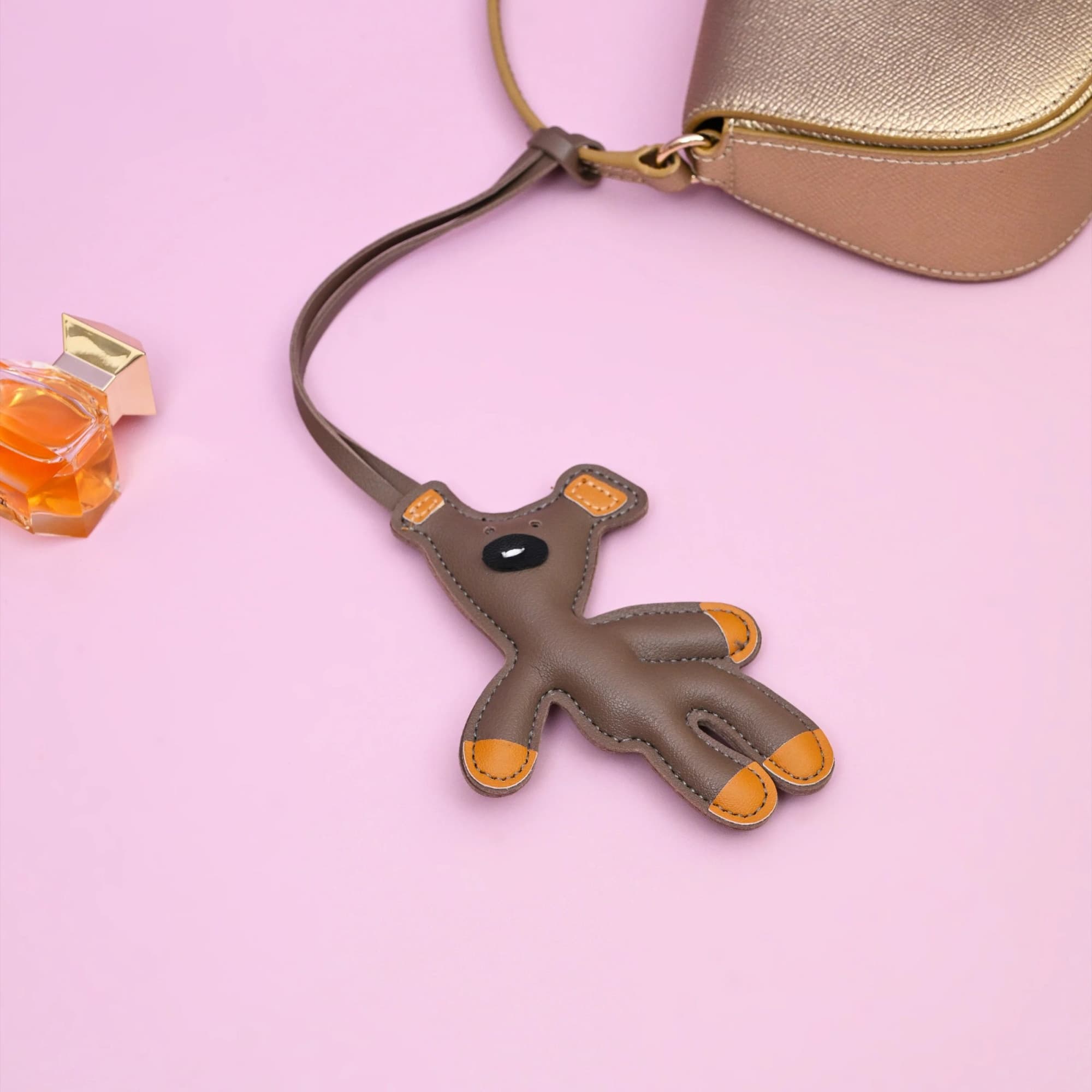 Vegan Leather Teddy Bag Charm image 3