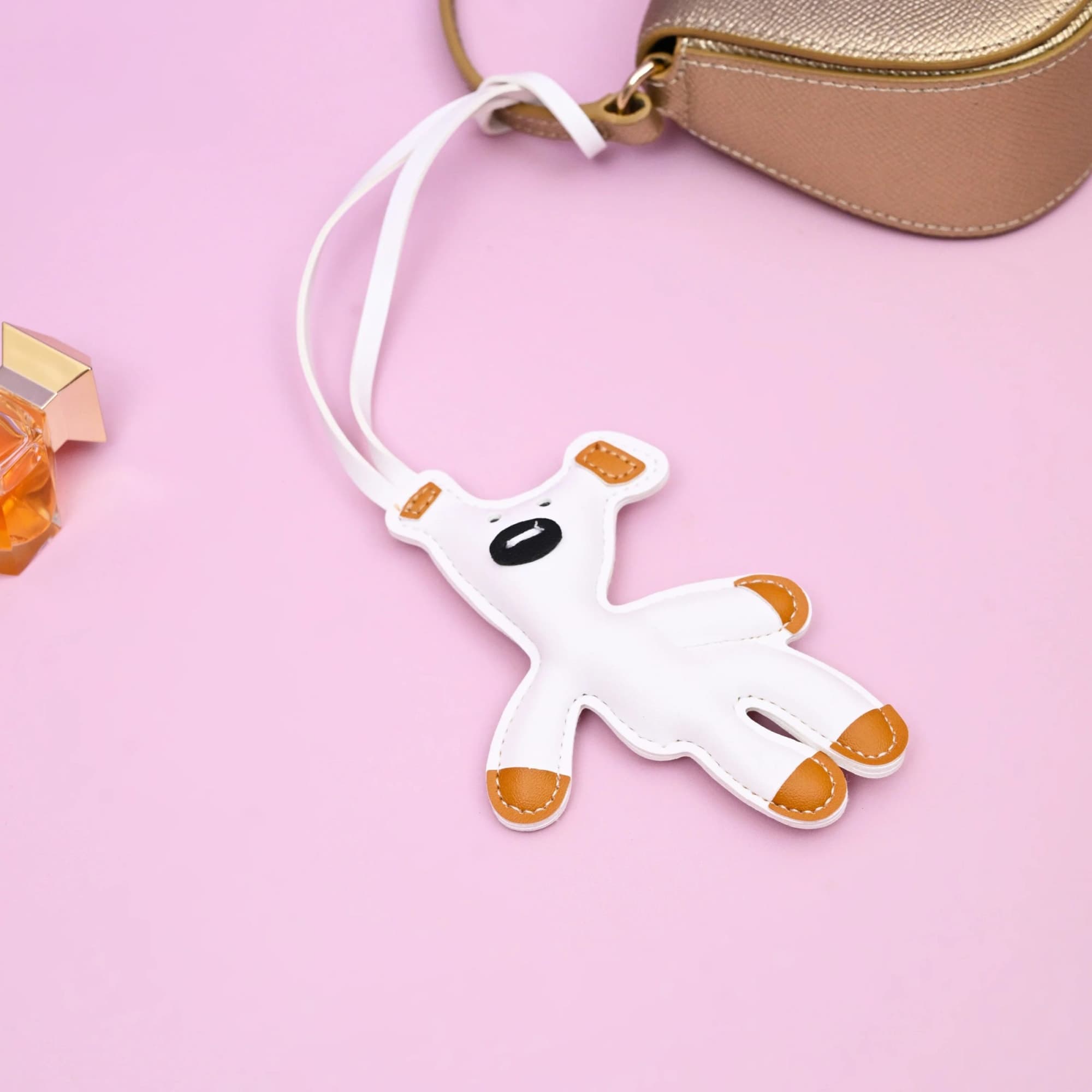 Vegan Leather Teddy Bag Charm image 4