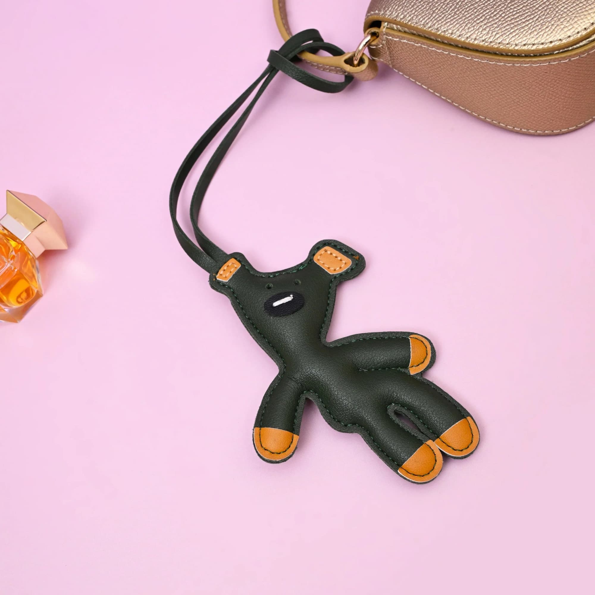 Vegan Leather Teddy Bag Charm image 5