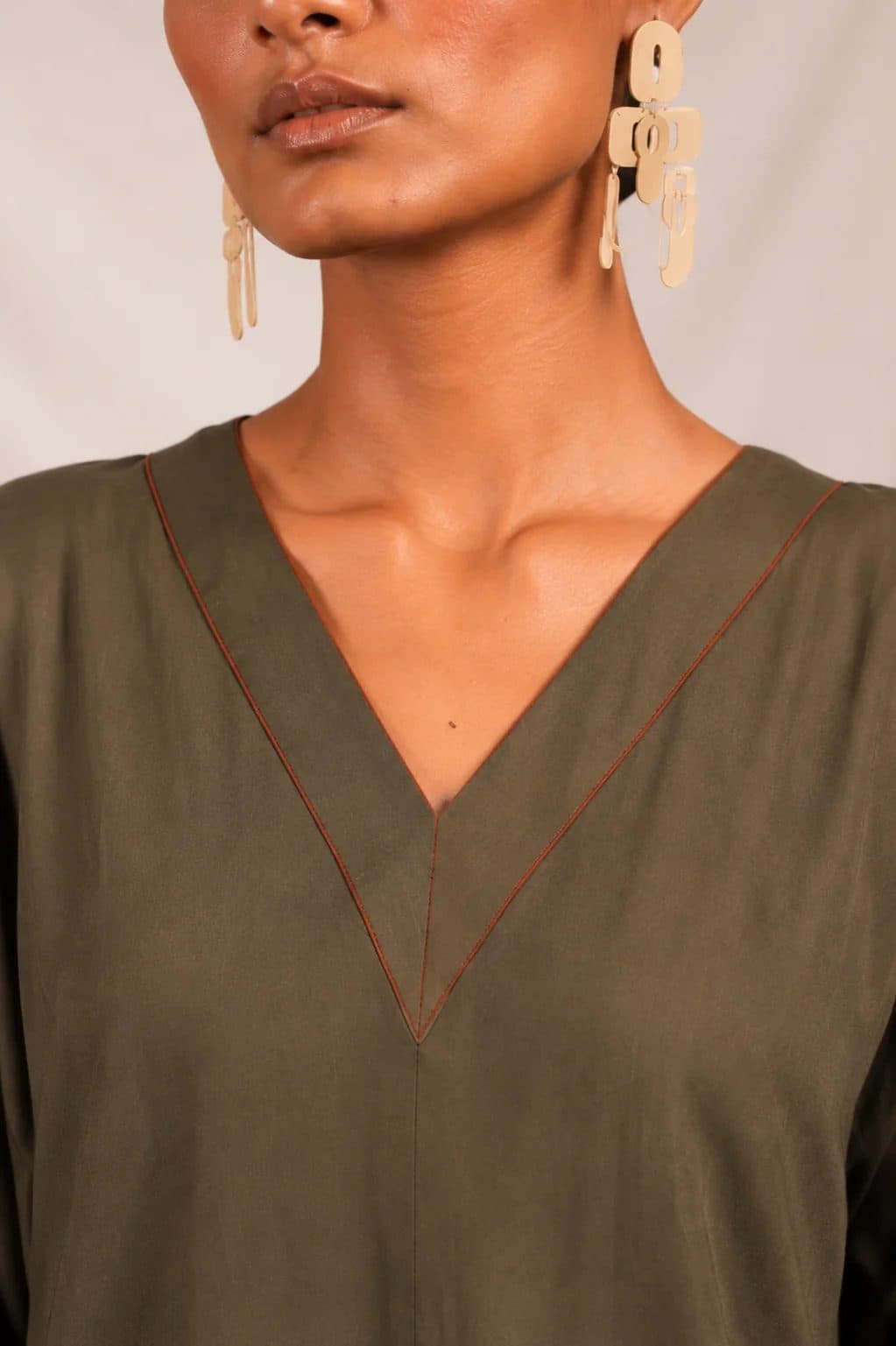 Army Green Sufi Sage Co-ord Set image 3