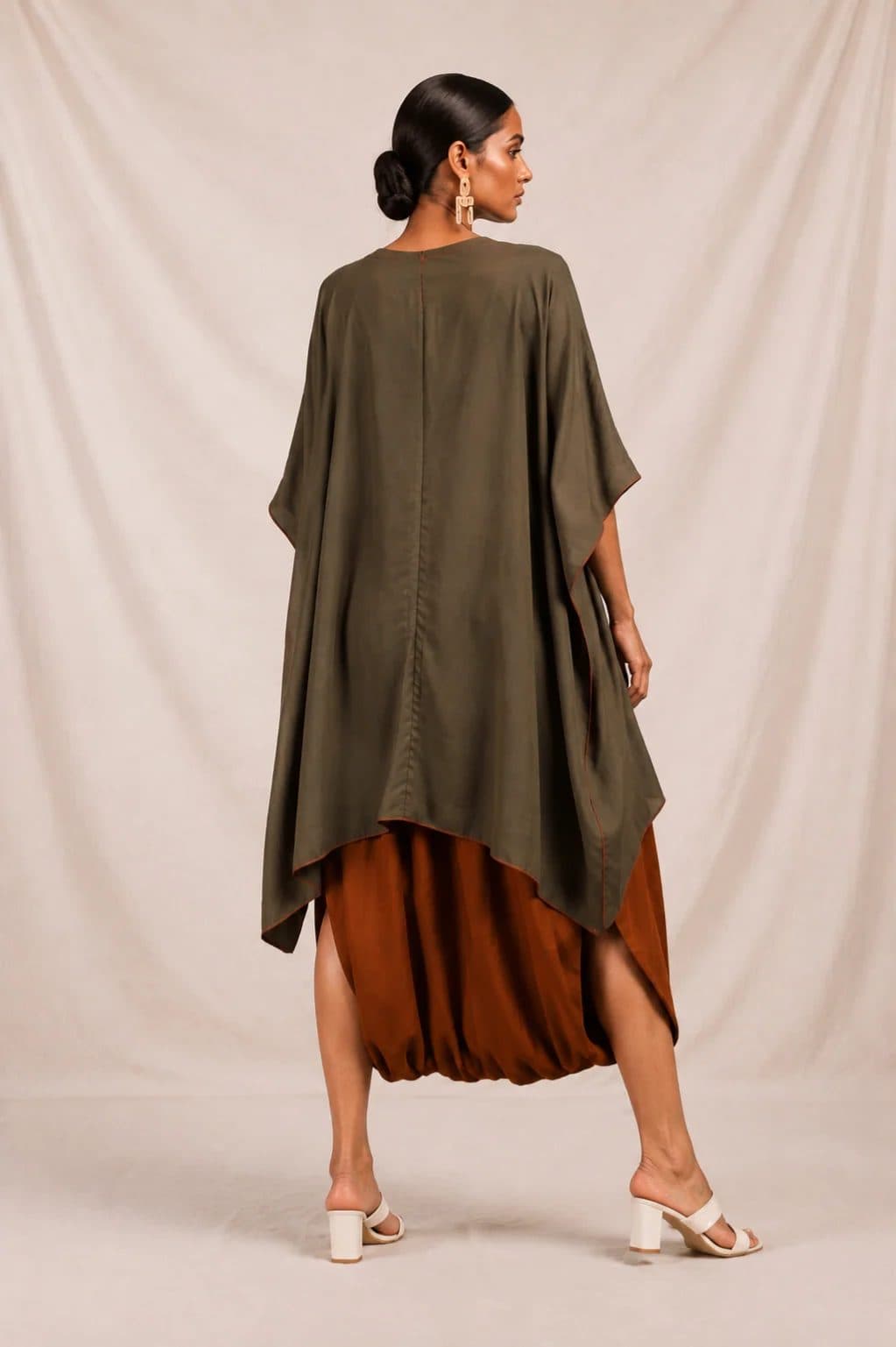 Army Green Sufi Sage Co-ord Set image 5