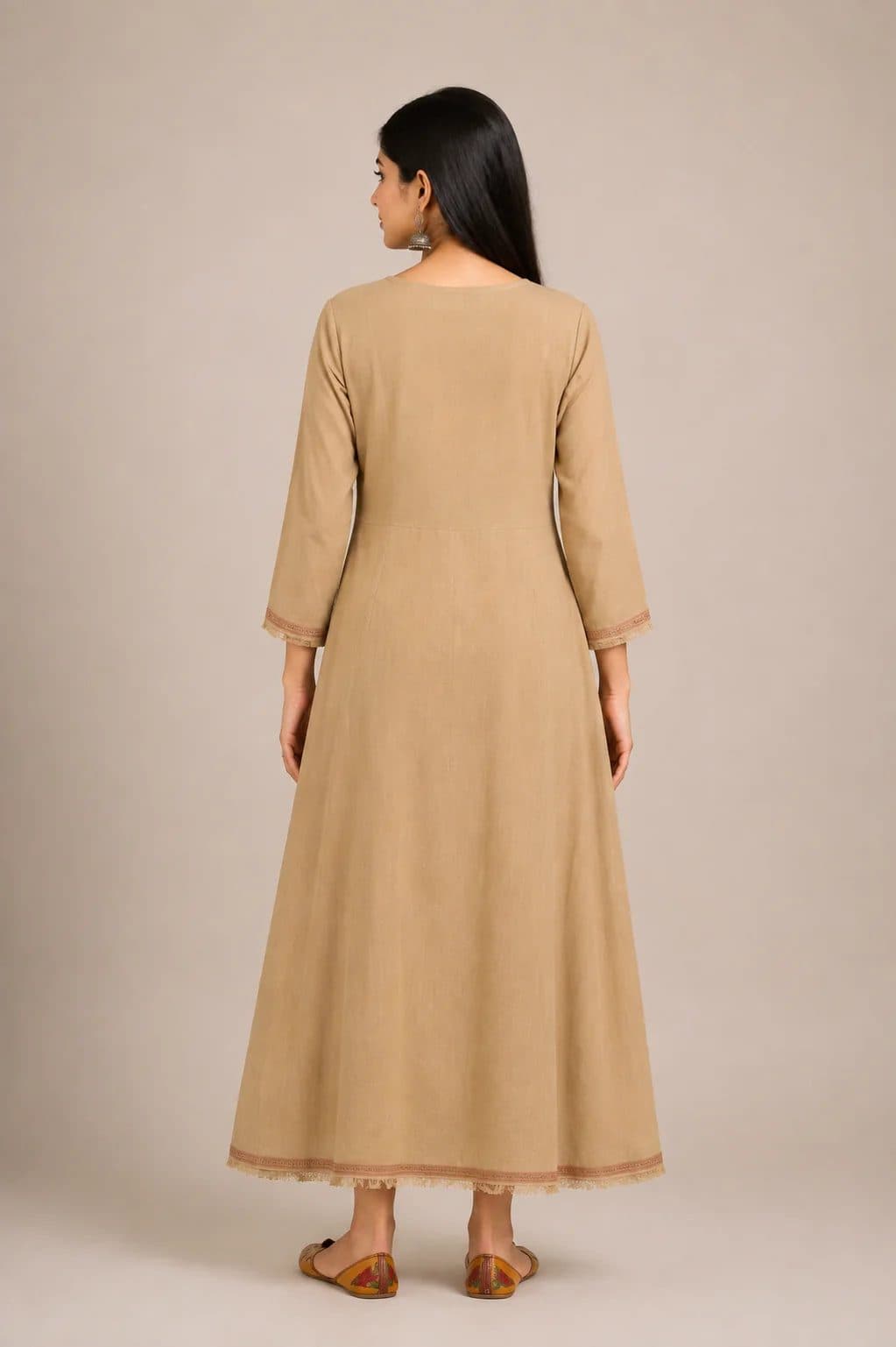 Beige Sufi Aza Boho Dress image 4