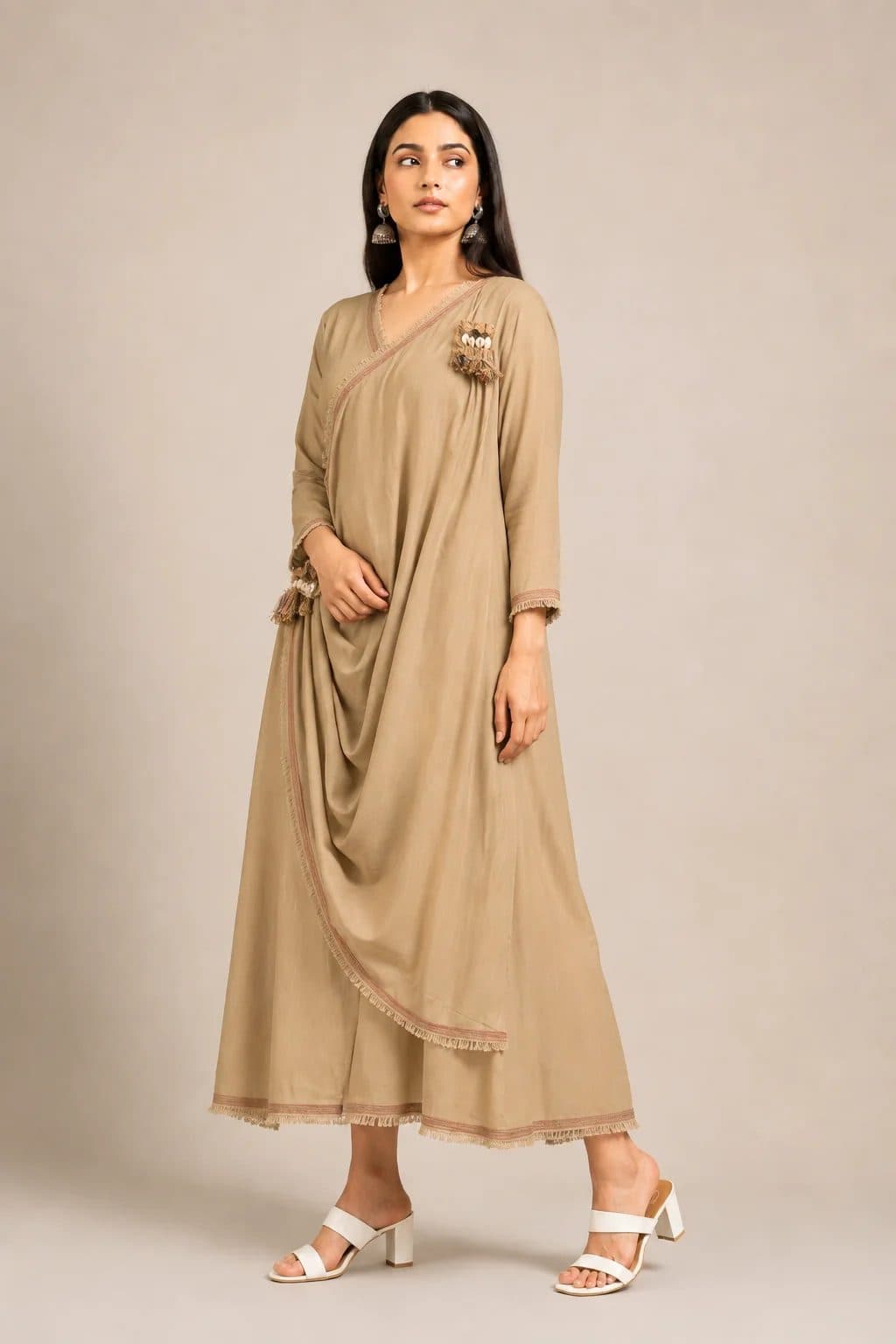 Beige Sufi Aza Boho Dress image 2