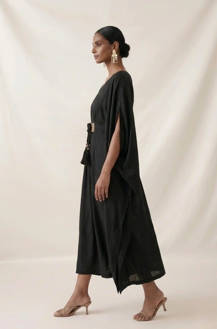 Black Boho Chic Short Jumpsuit image 2