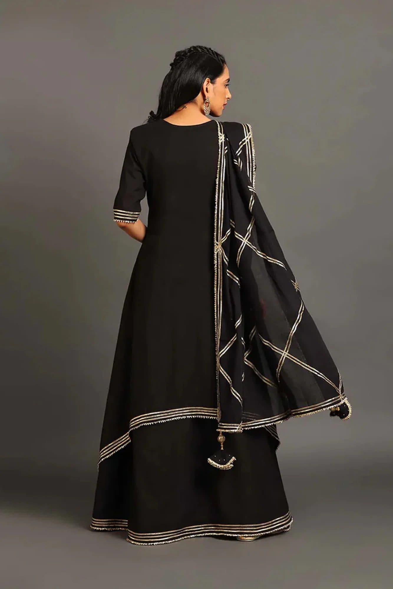 Black Saira Double Layered Dress image 2