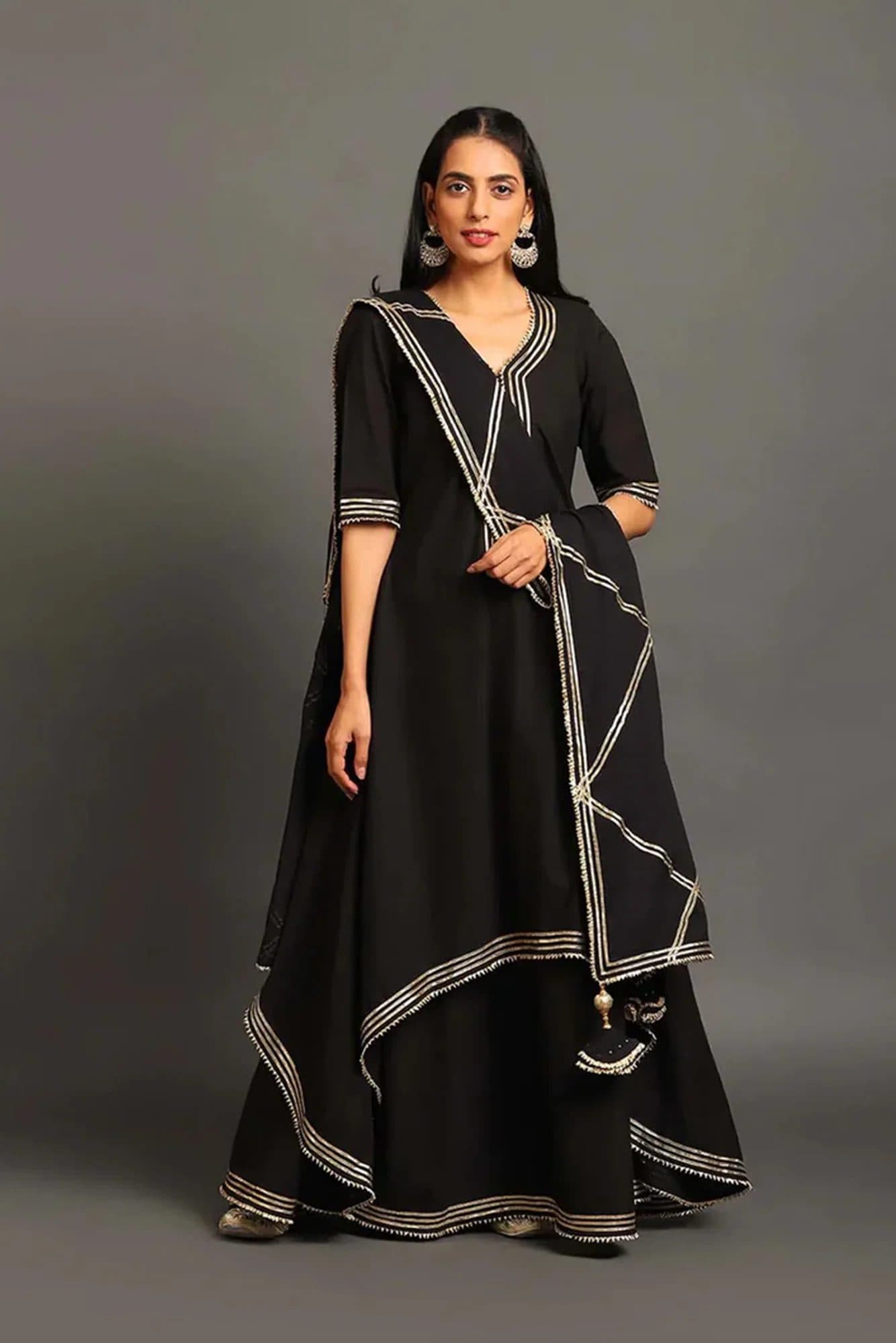 Black Saira Double Layered Dress image 1