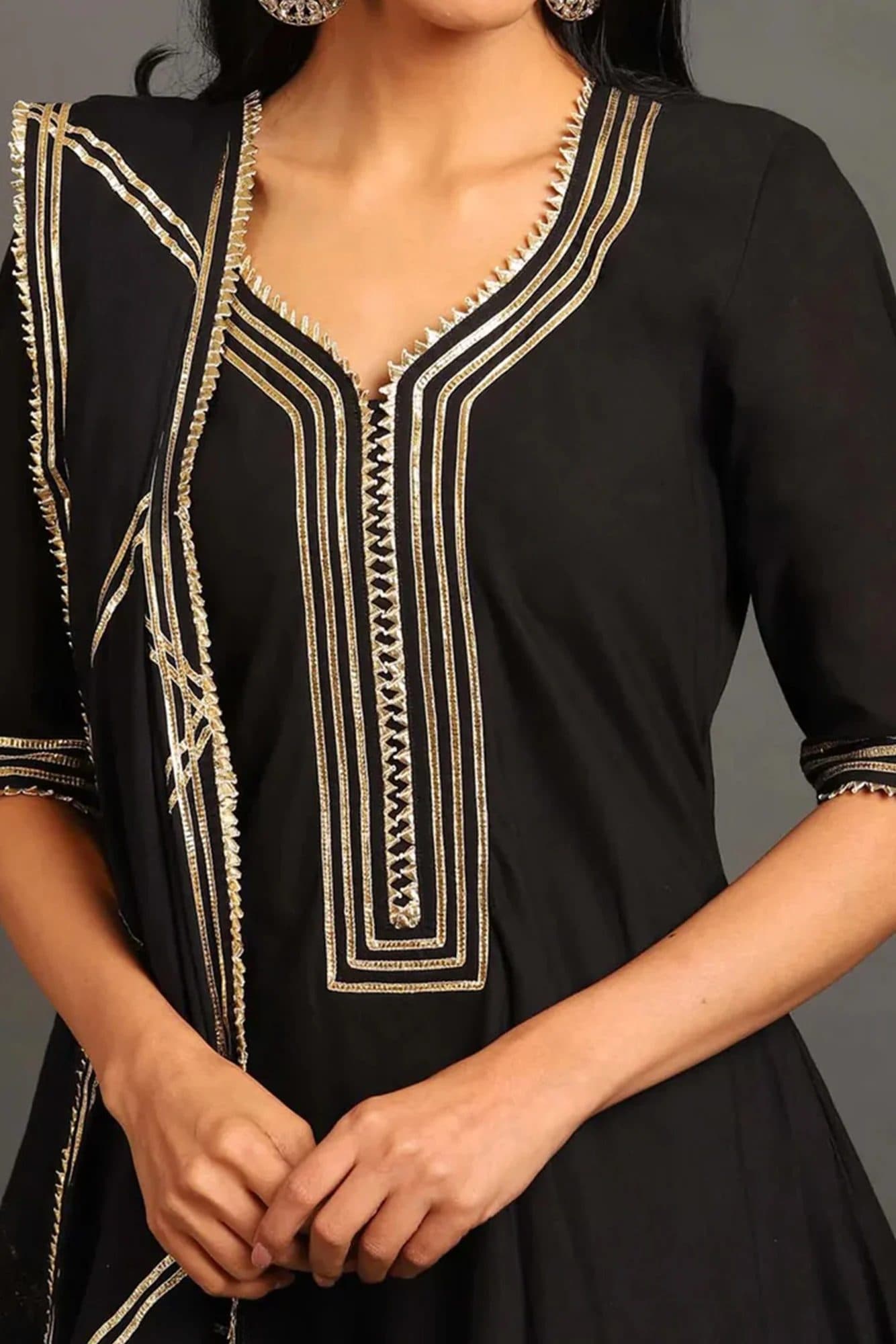 Black Saira Double Layered Dress image 5