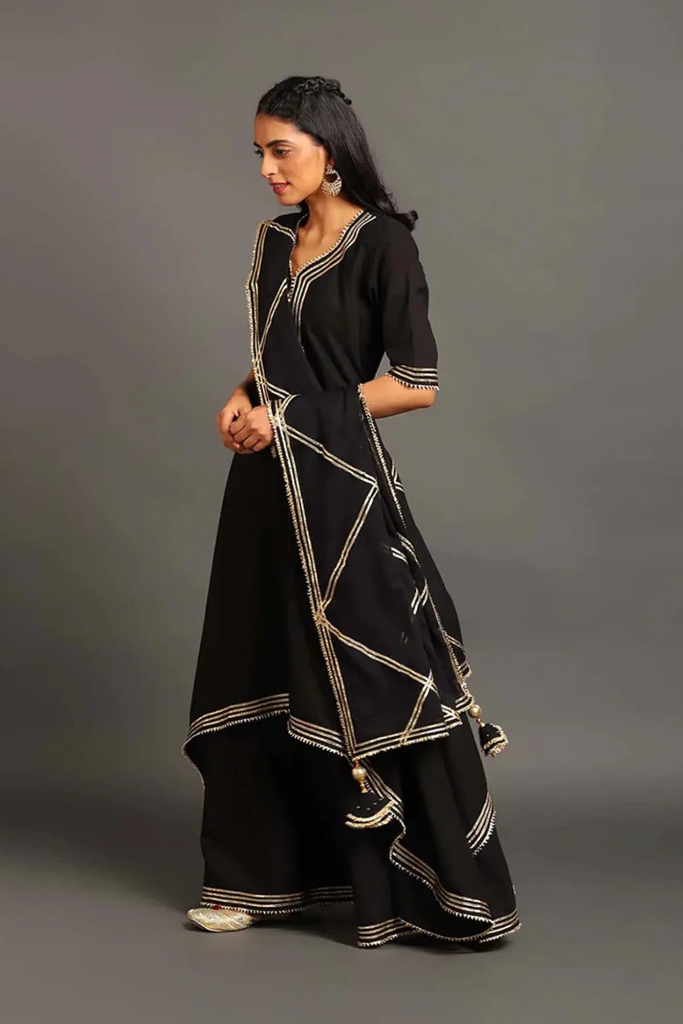 Black Saira Double Layered Dress image 3
