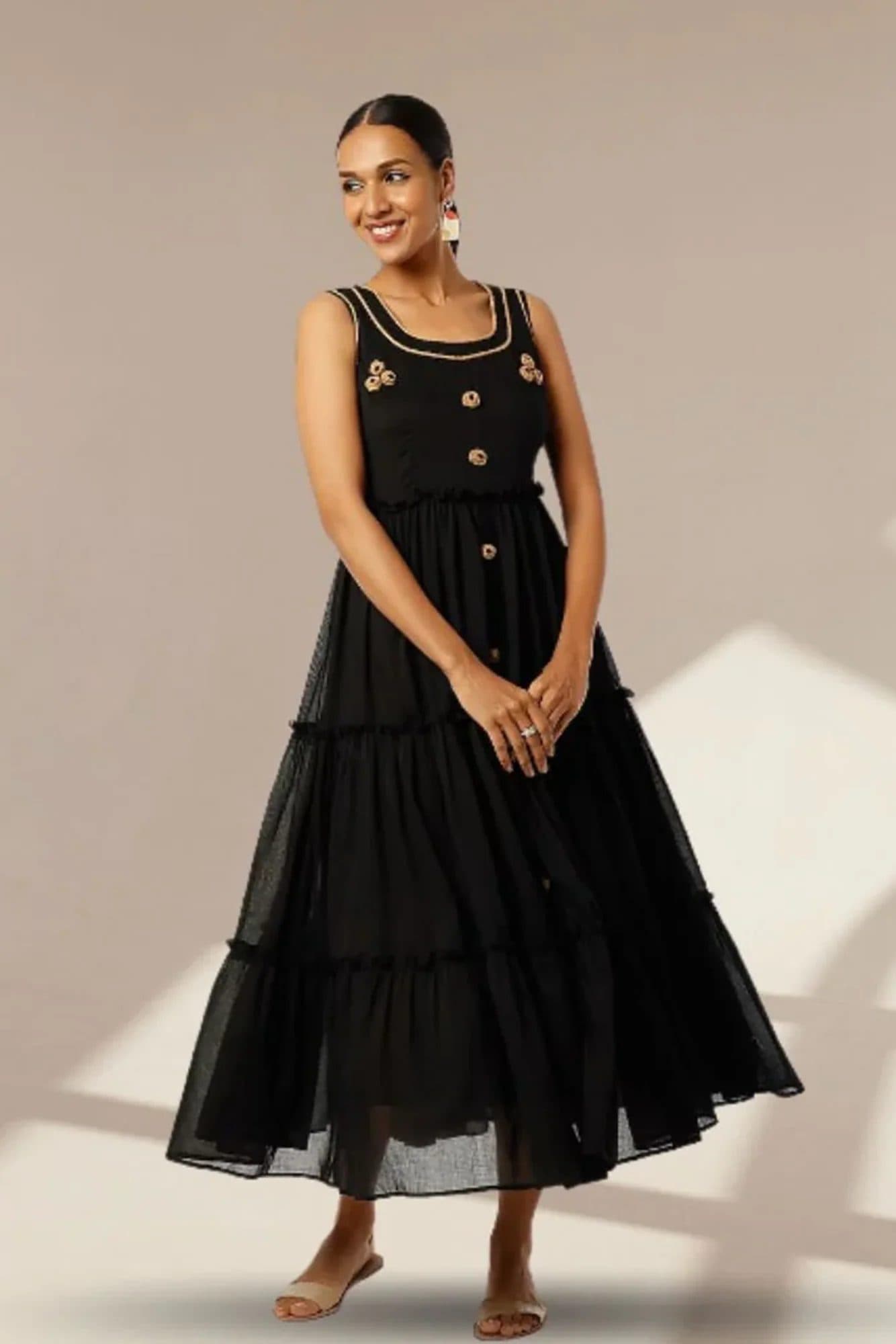 Black Summer Bloom Dress image 1