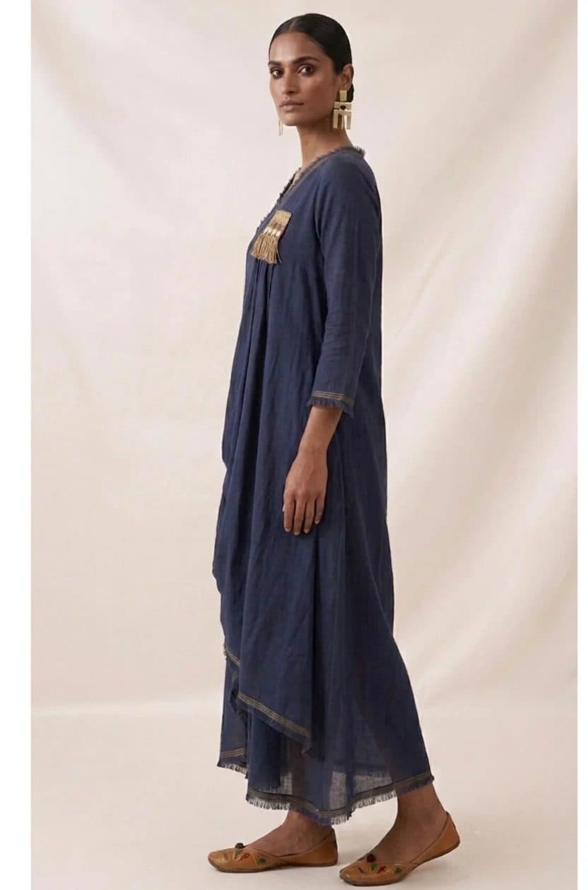 Blue Sufi Aza Boho Dress image 3