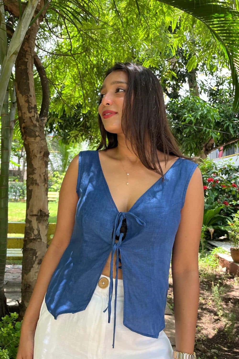 Blue Kiss Tie Up Top image 1