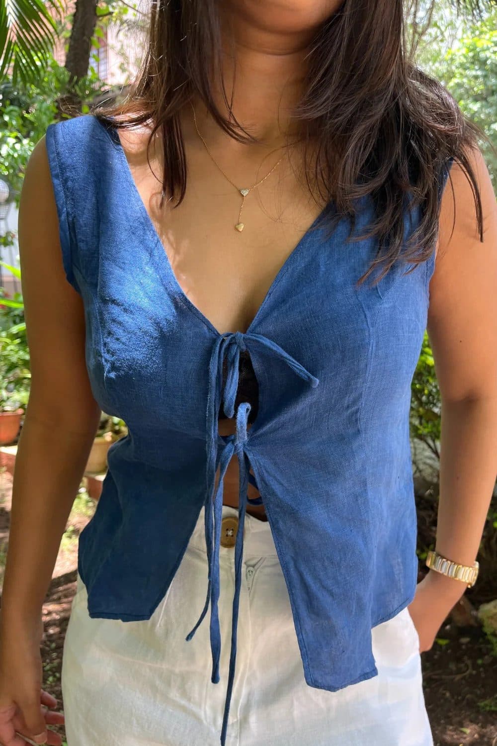 Blue Kiss Tie Up Top image 5
