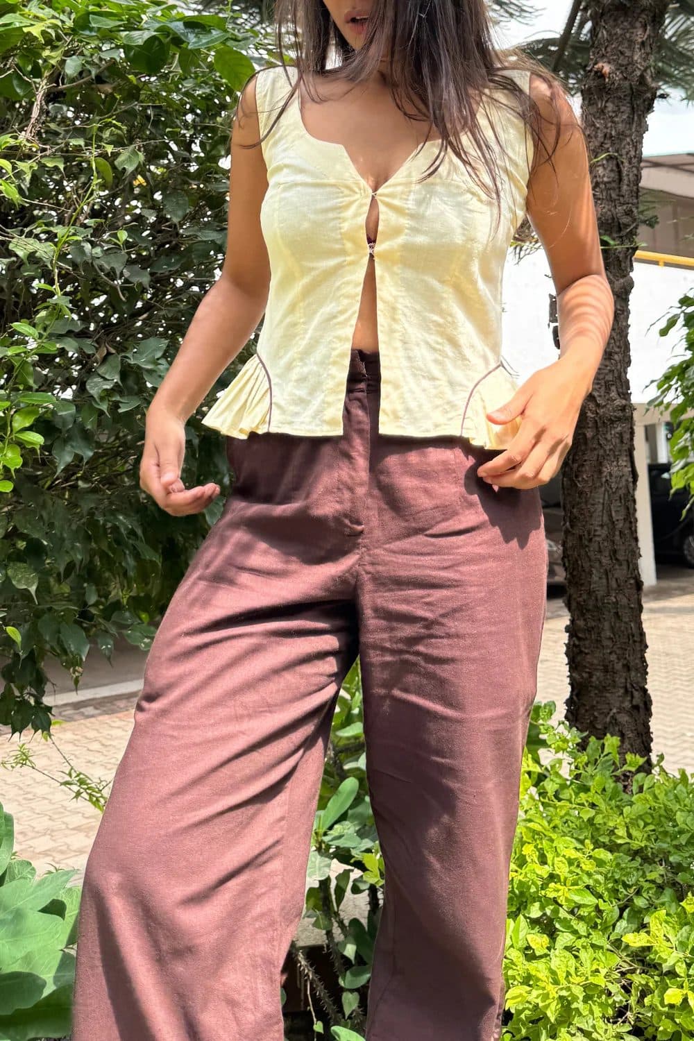 Yellow Fruit Stripe Top image 3