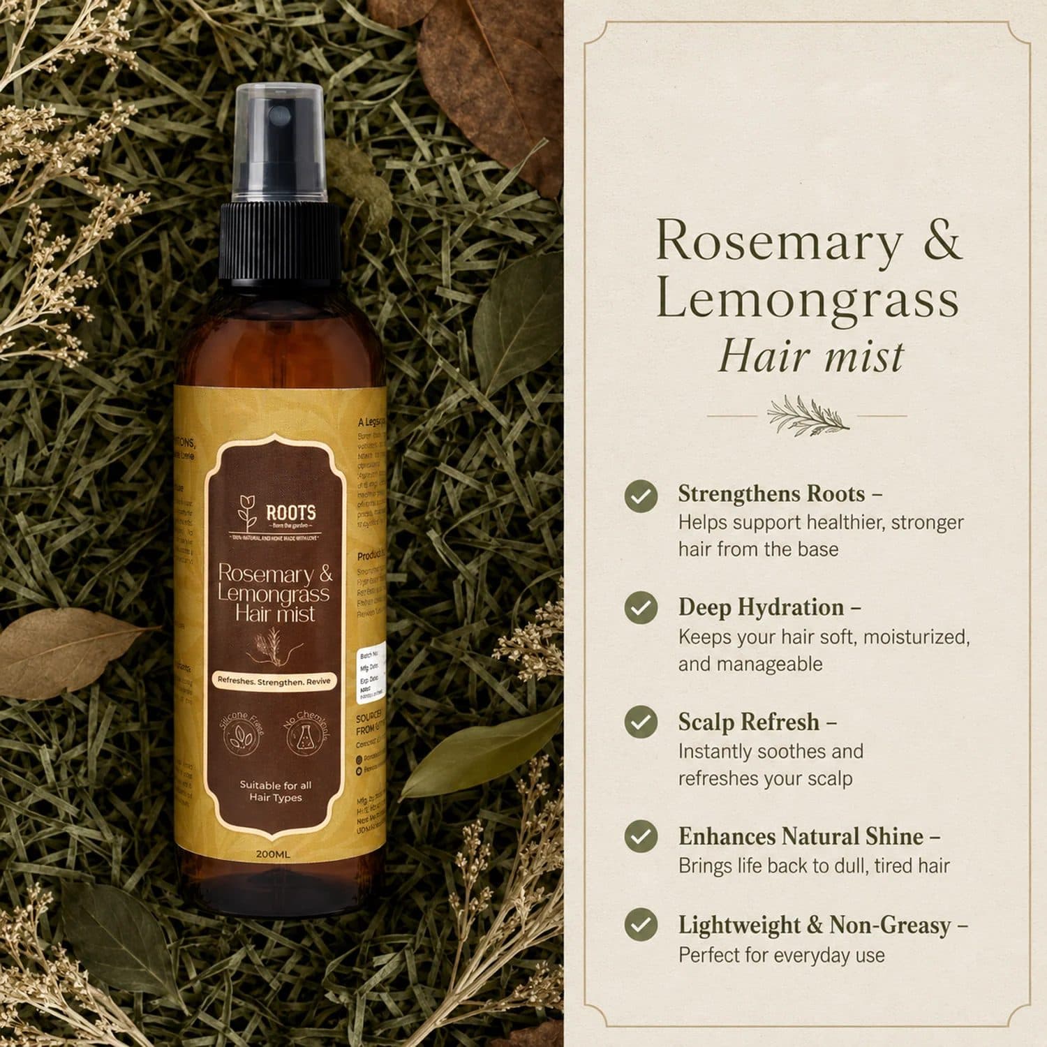 ROSEMARY AND LEMONGRASS HAIR MIST image 2
