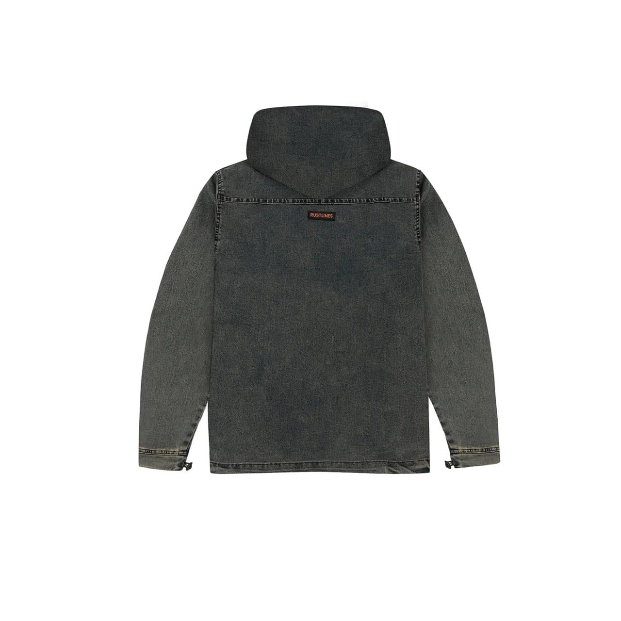 ACID WASH DENIM WOMEN'S HOODIE image 2
