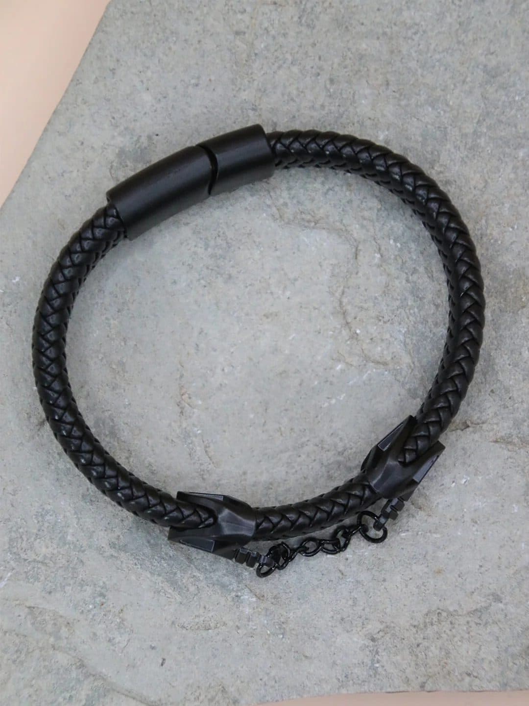 BLACK ANCHOR CHAIN BRACELET FOR MEN image 3