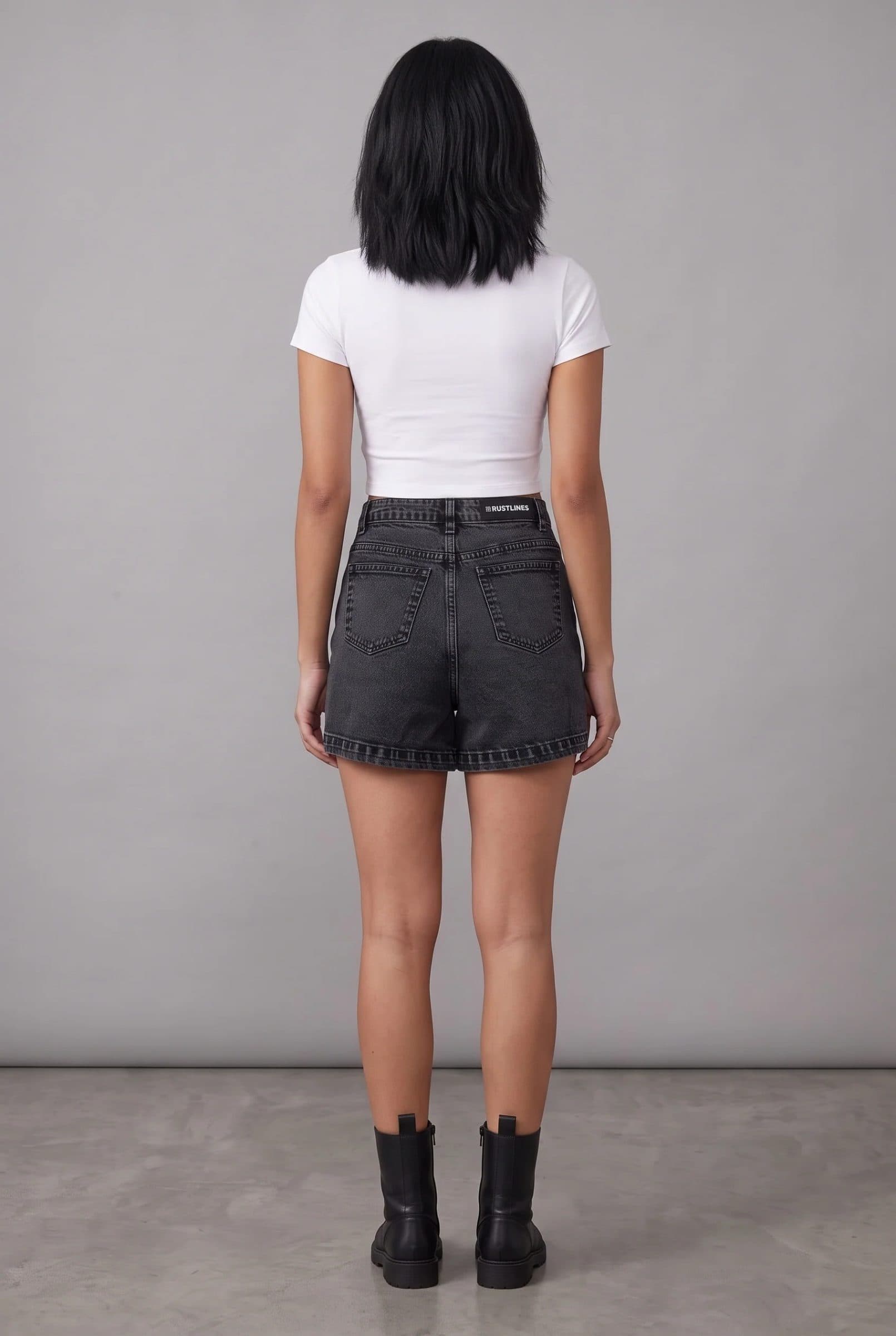 BLACK DENIM WOMEN'S SKORT image 5