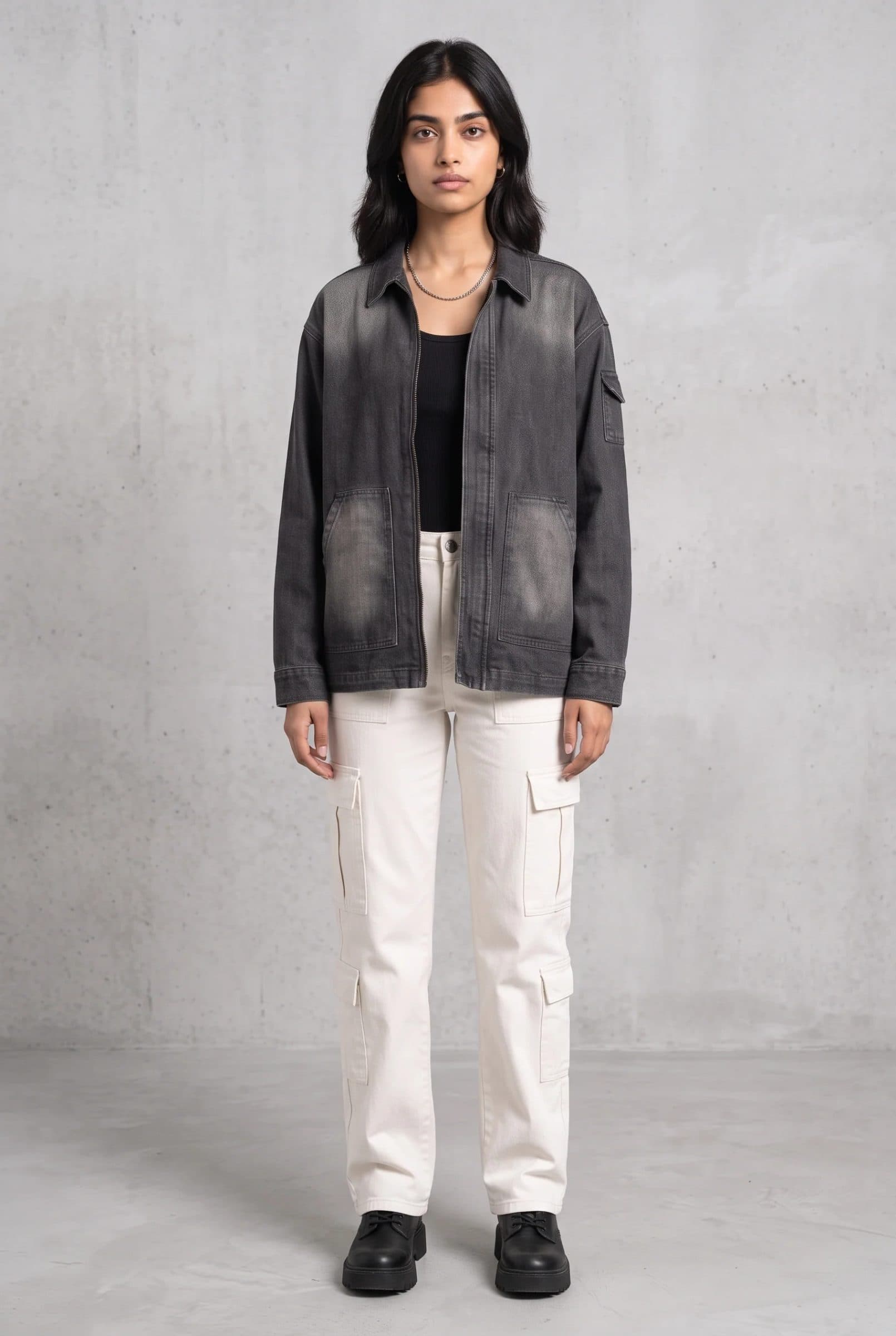 BLACK OG DENIM WOMEN'S JACKET image 4