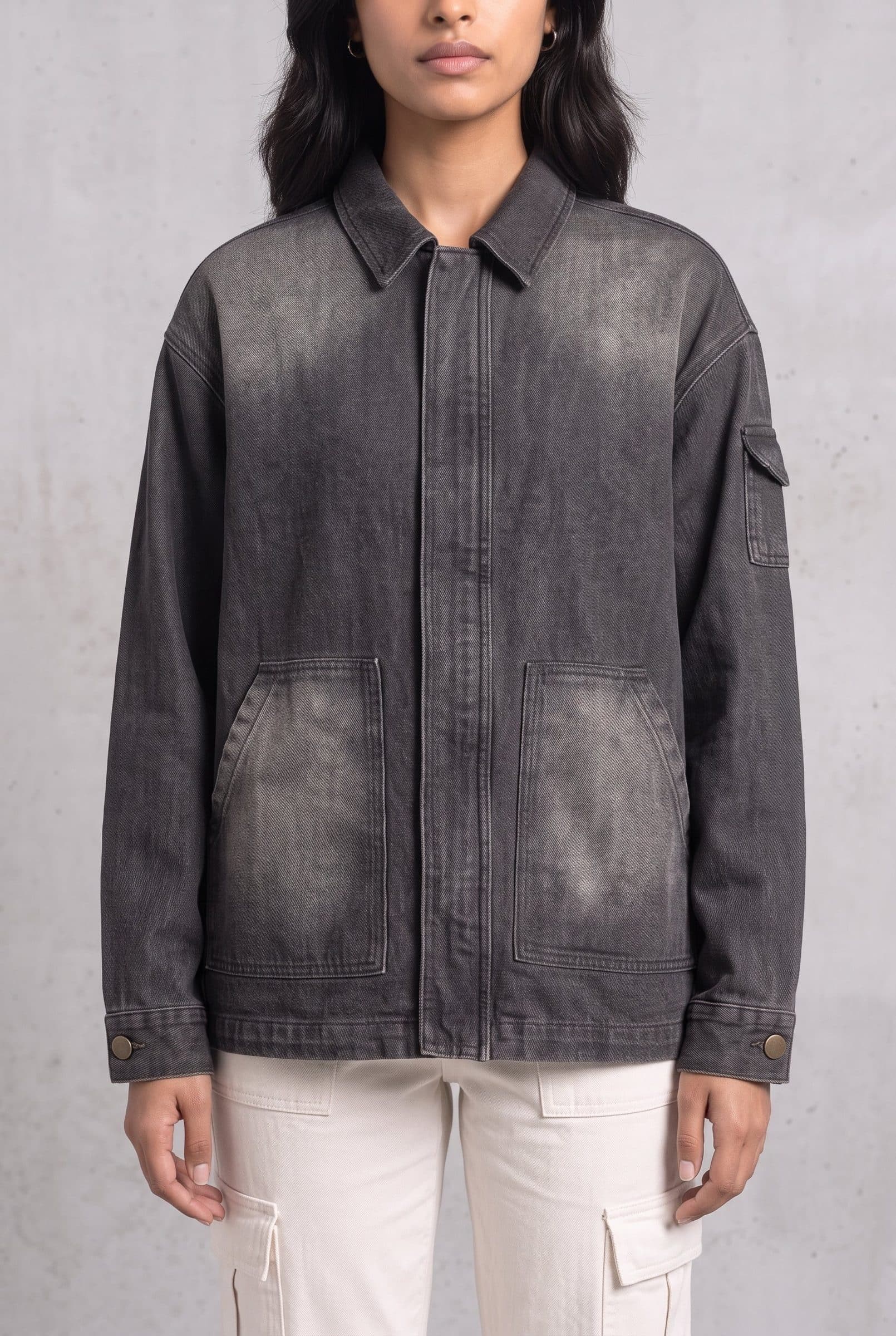 BLACK OG DENIM WOMEN'S JACKET image 3