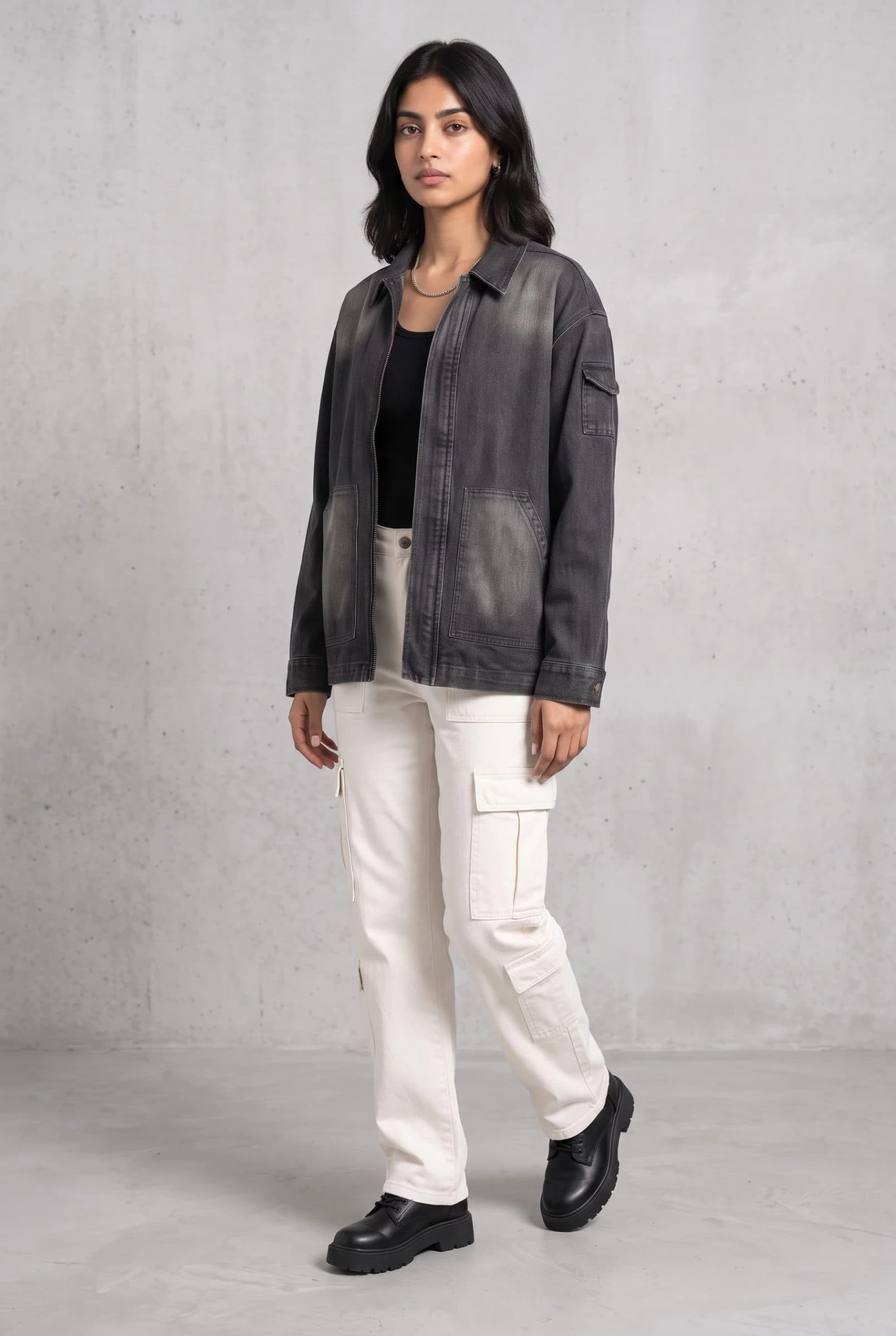 BLACK OG DENIM WOMEN'S JACKET image 9