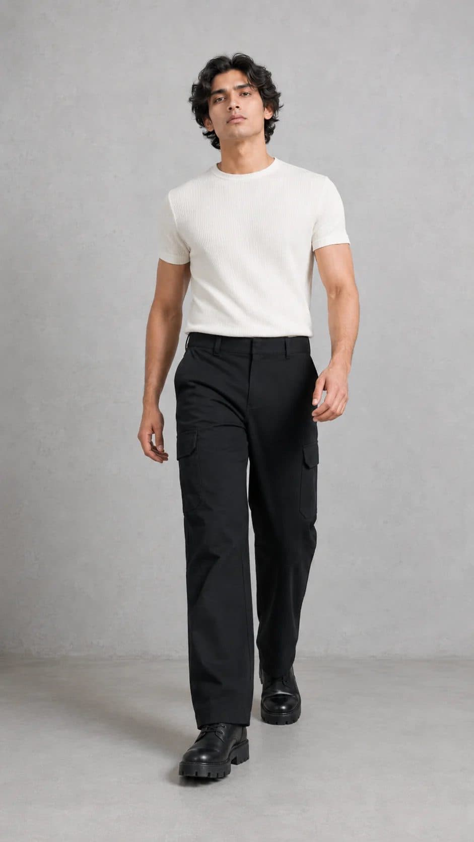 BLACK OVERSIZED SIX POCKET CARGO WITH FLAP image 8