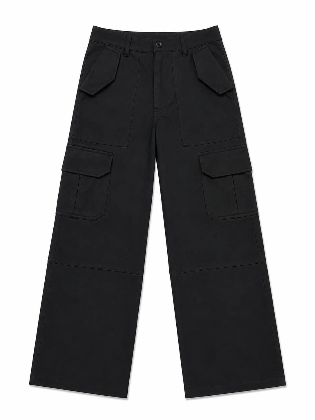 BLACK OVERSIZED SIX POCKET CARGO WITH FLAP image 1