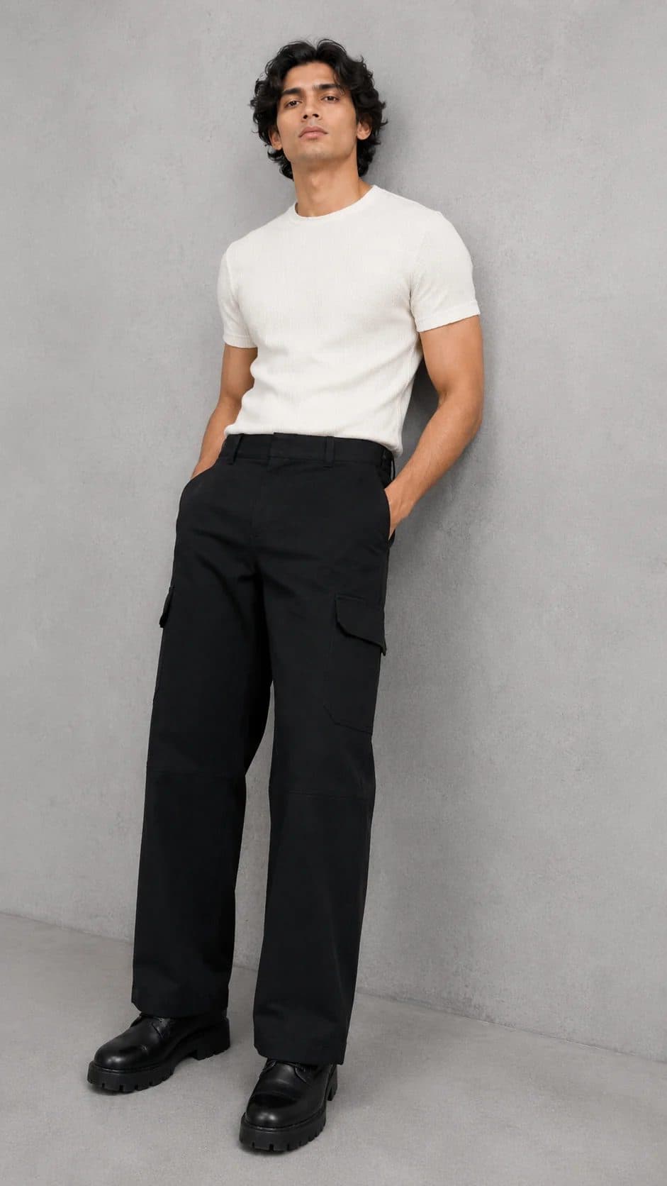 BLACK OVERSIZED SIX POCKET CARGO WITH FLAP image 9