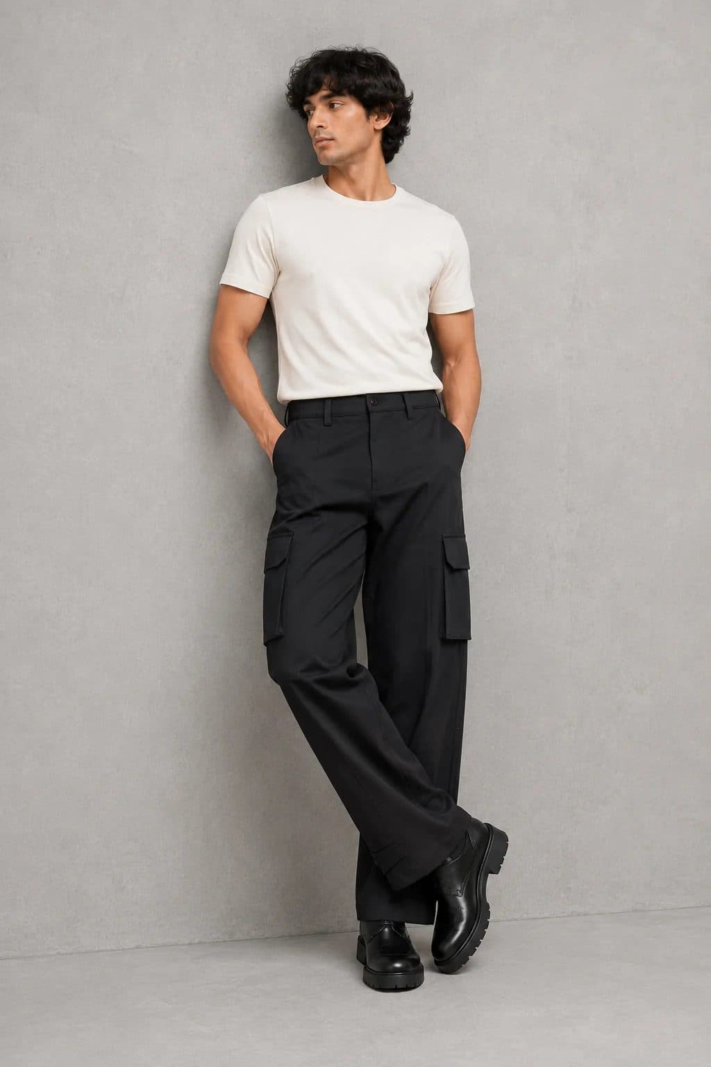 BLACK OVERSIZED SIX POCKET CARGO WITHOUT FLAP image 8