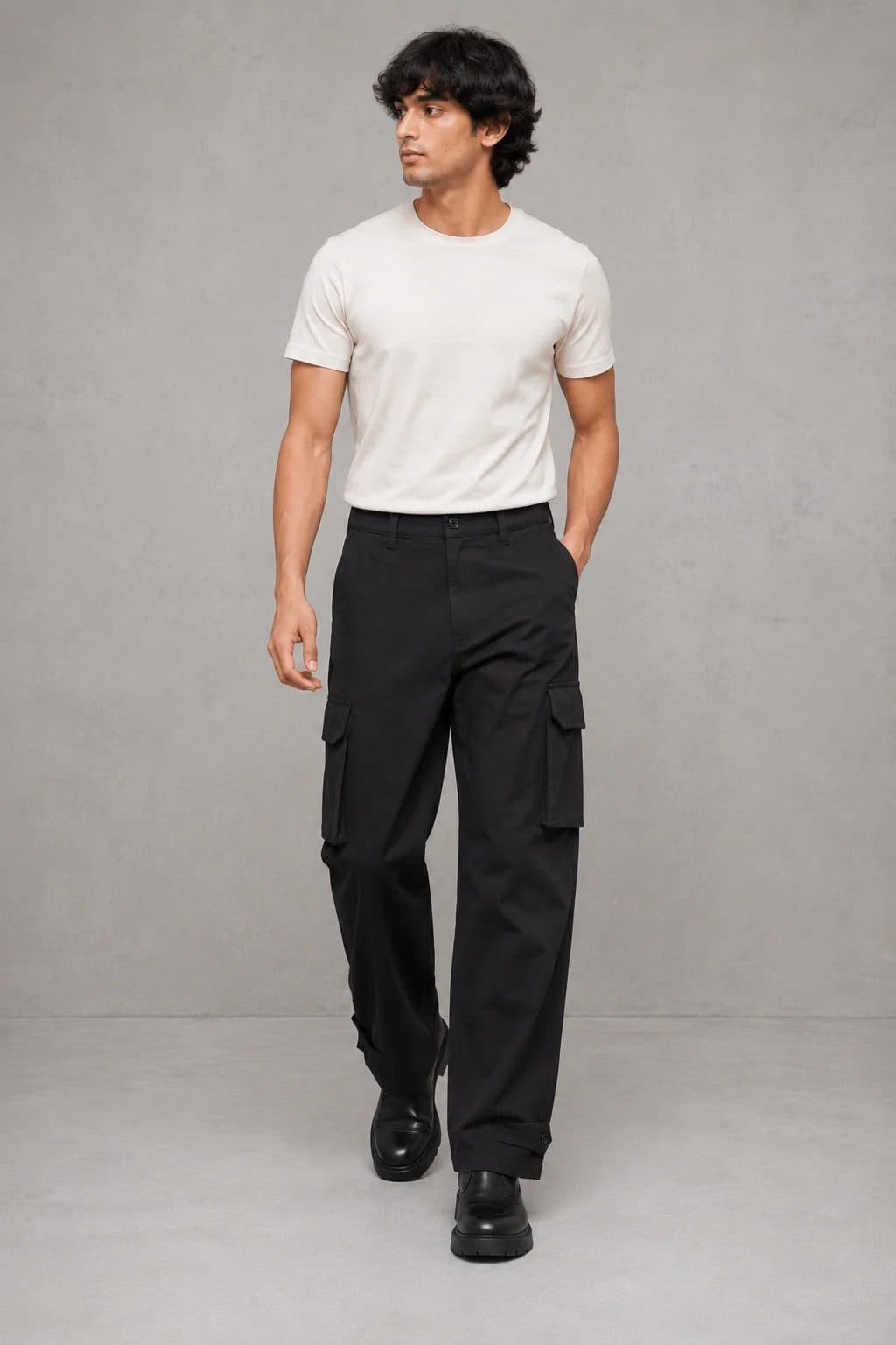 BLACK OVERSIZED SIX POCKET CARGO WITHOUT FLAP image 6