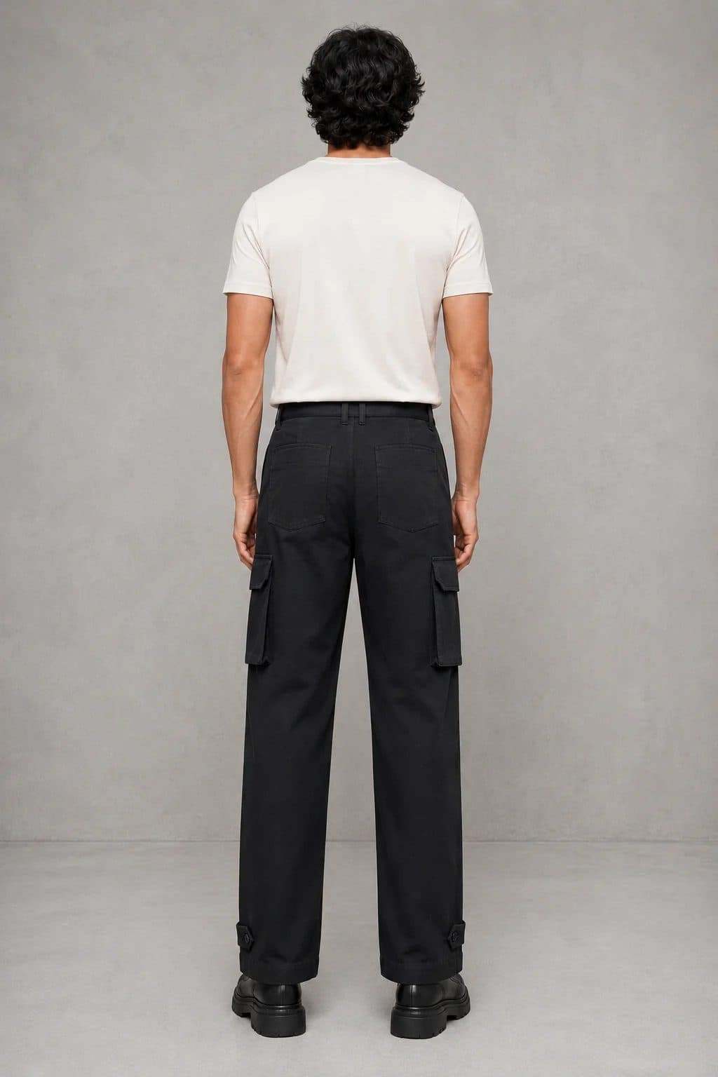 BLACK OVERSIZED SIX POCKET CARGO WITHOUT FLAP image 9