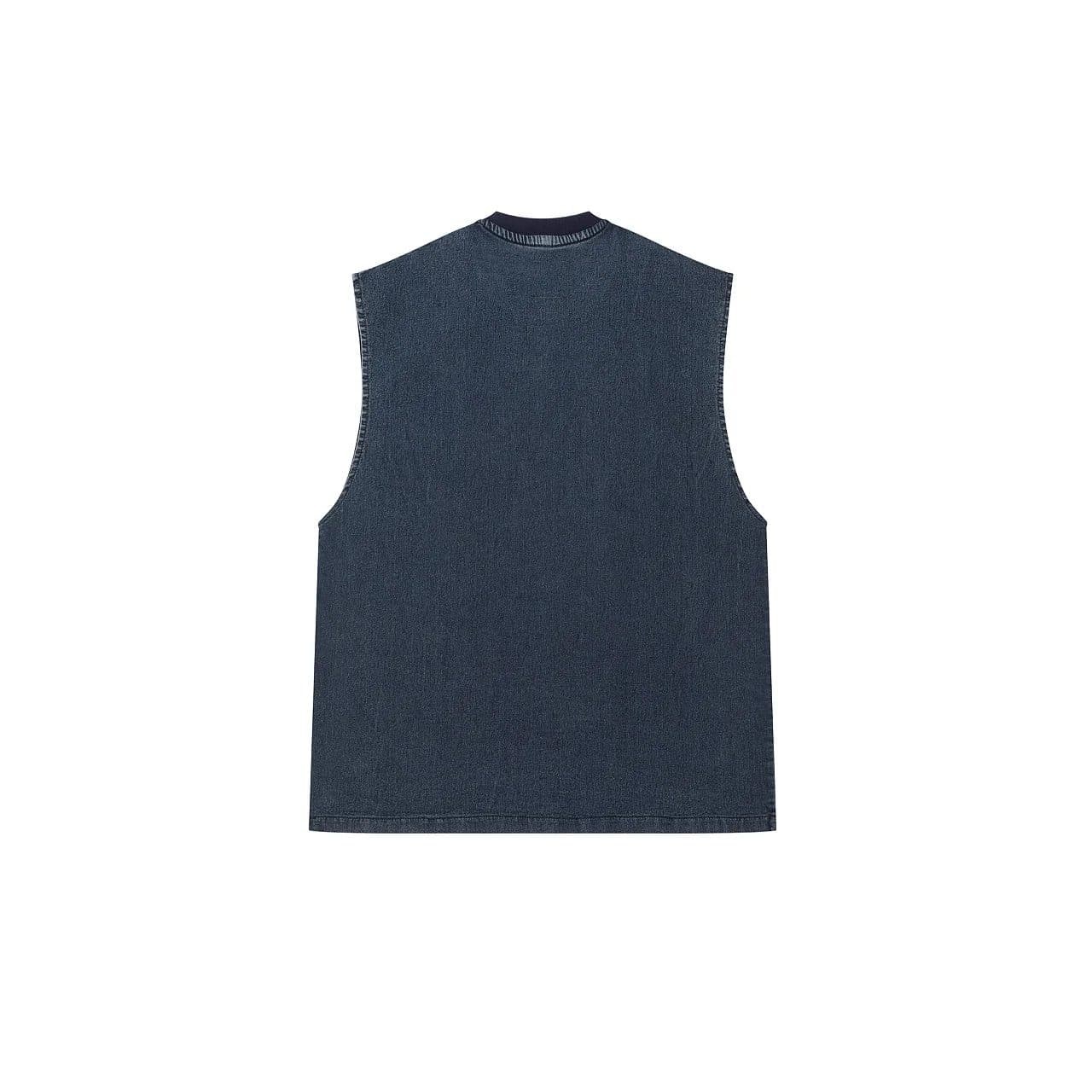 BLUE DENIM MEN'S TANK TOP image 2