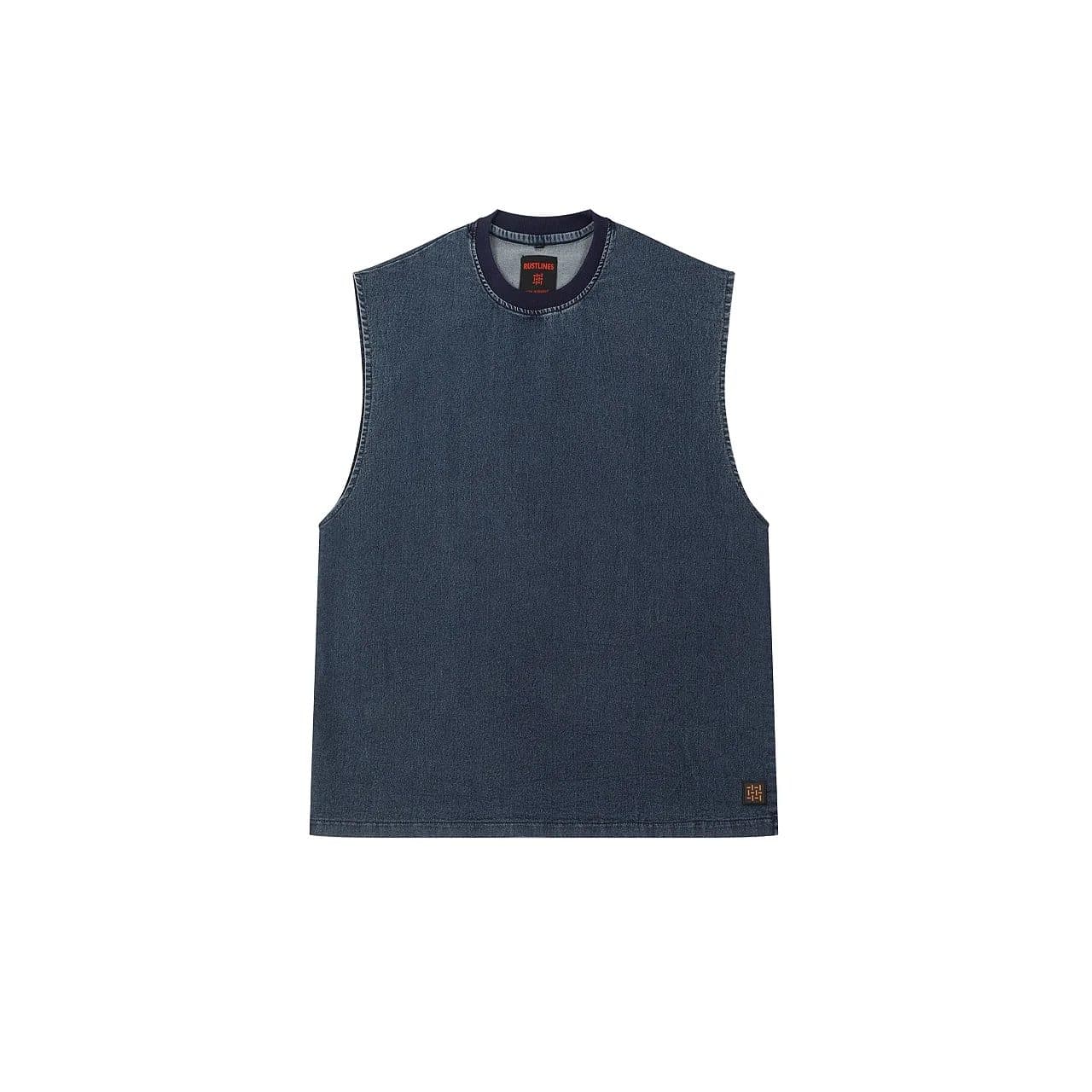 BLUE DENIM MEN'S TANK TOP image 1
