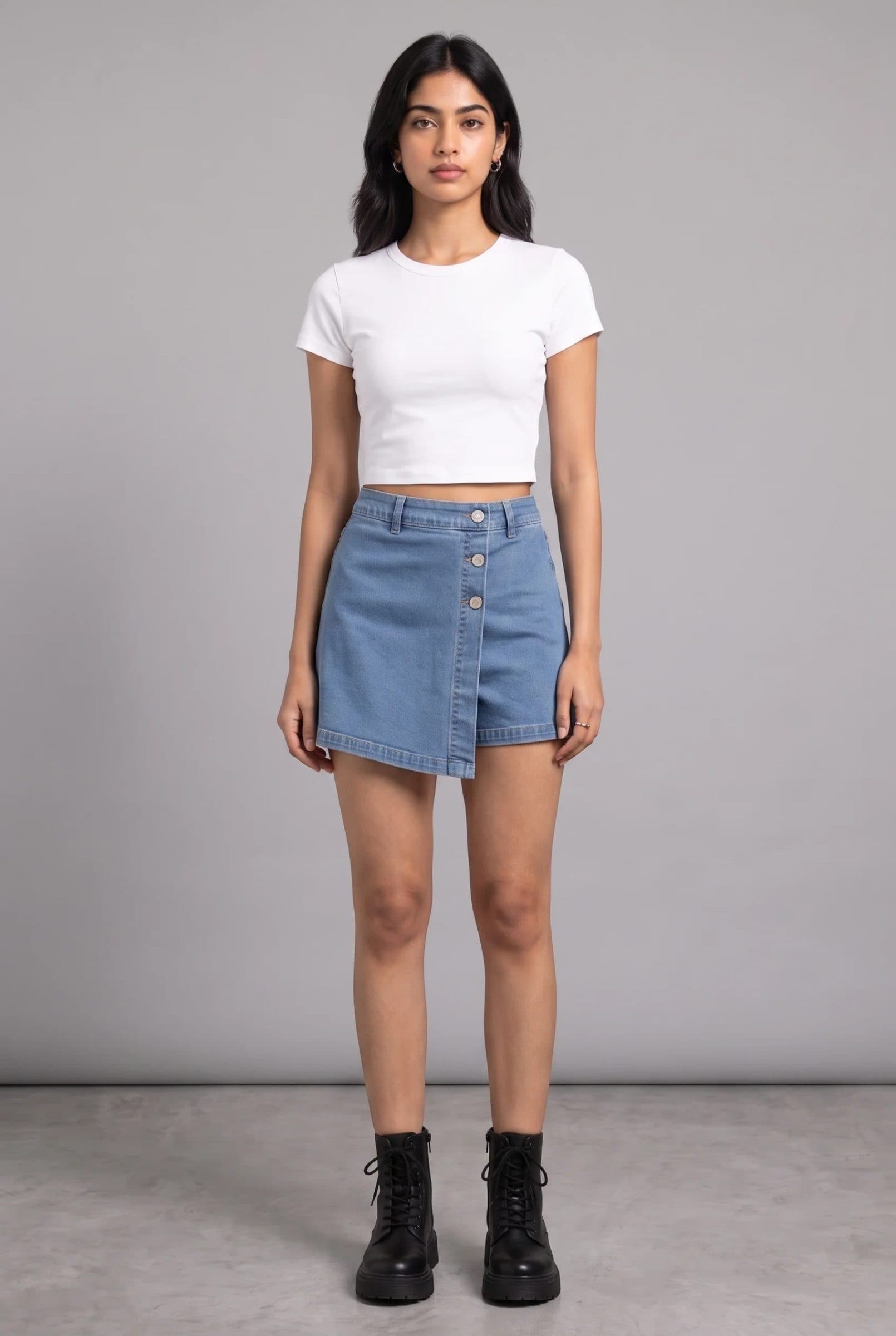 BLUE DENIM WOMEN'S SKORT image 4