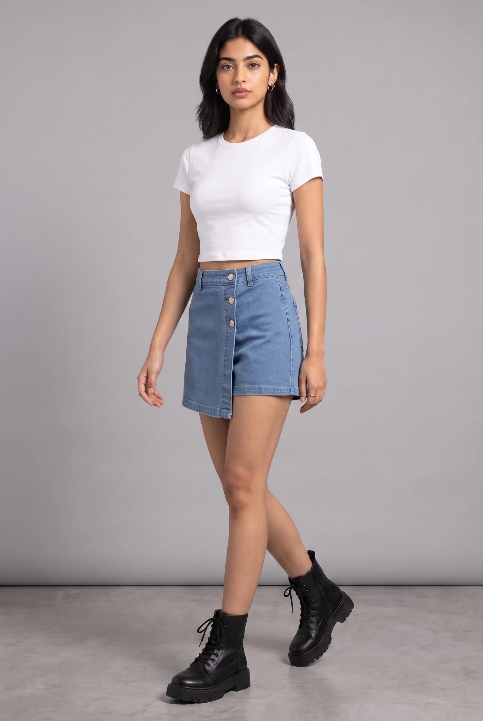 BLUE DENIM WOMEN'S SKORT image 6