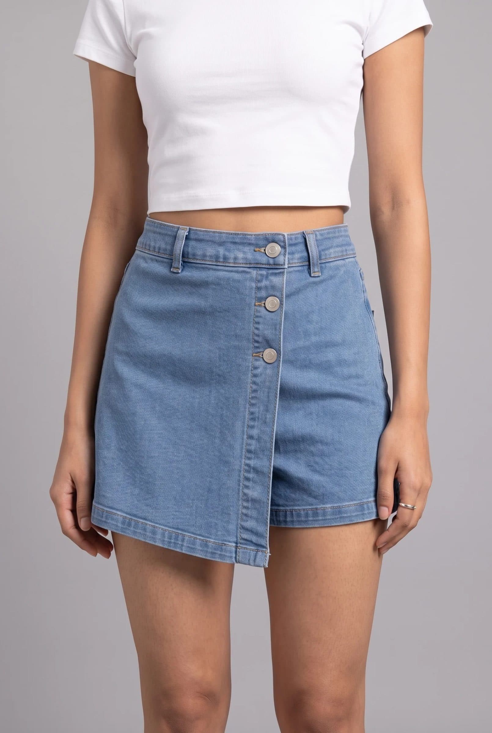 BLUE DENIM WOMEN'S SKORT image 3