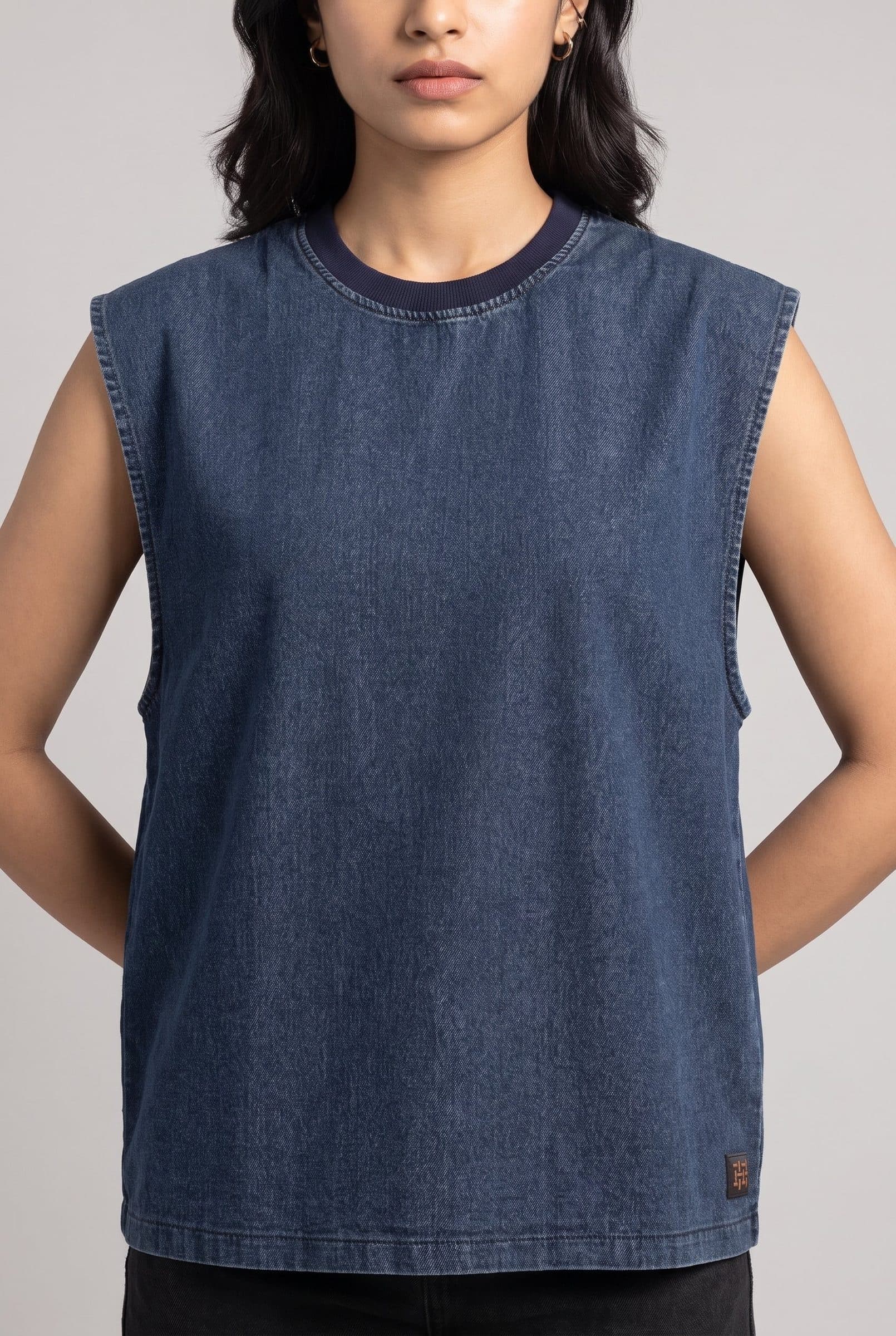 BLUE DENIM WOMEN'S TANK TOP image 3