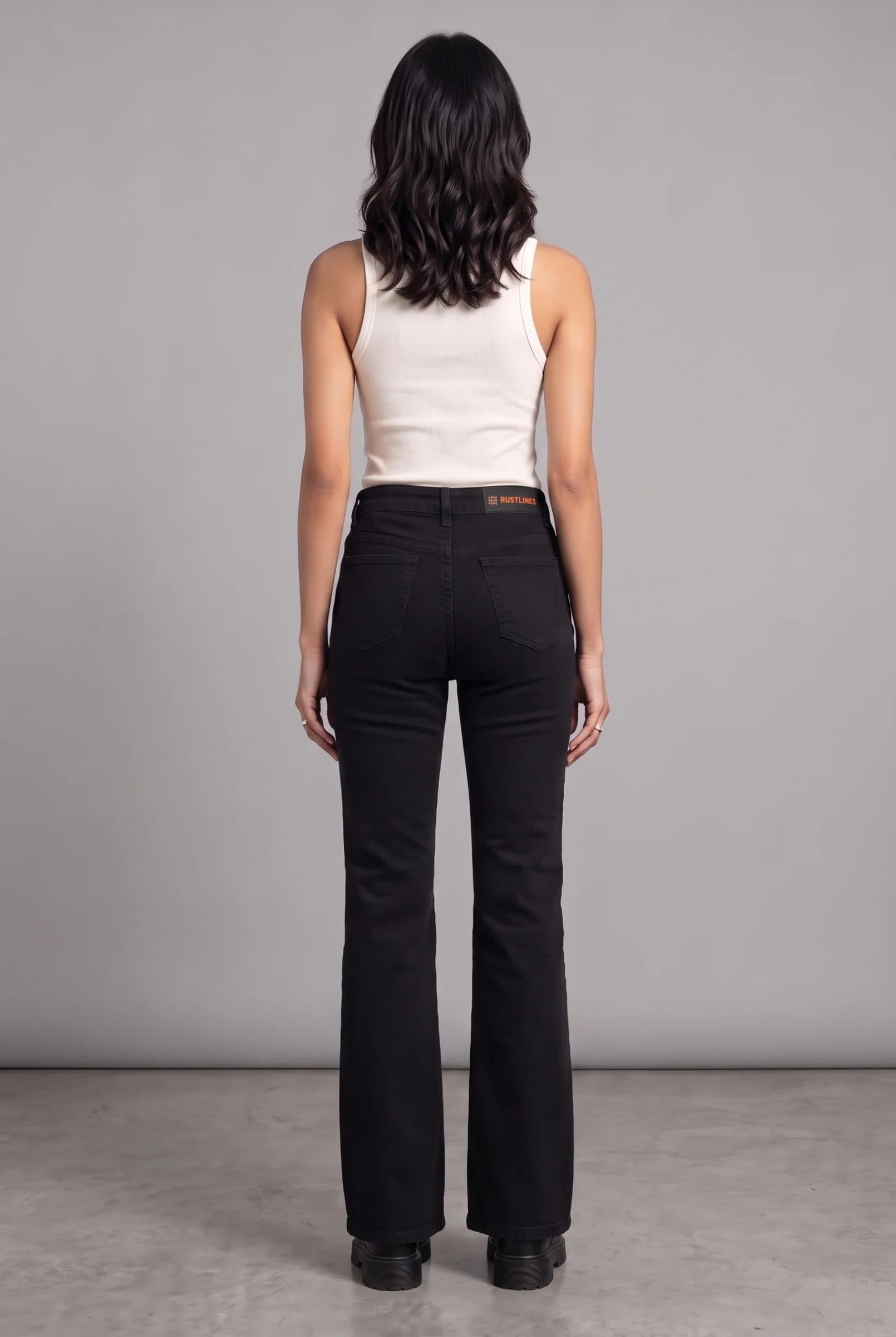 BOOTLEG DENIM BLACK WOMEN'S JEANS image 5