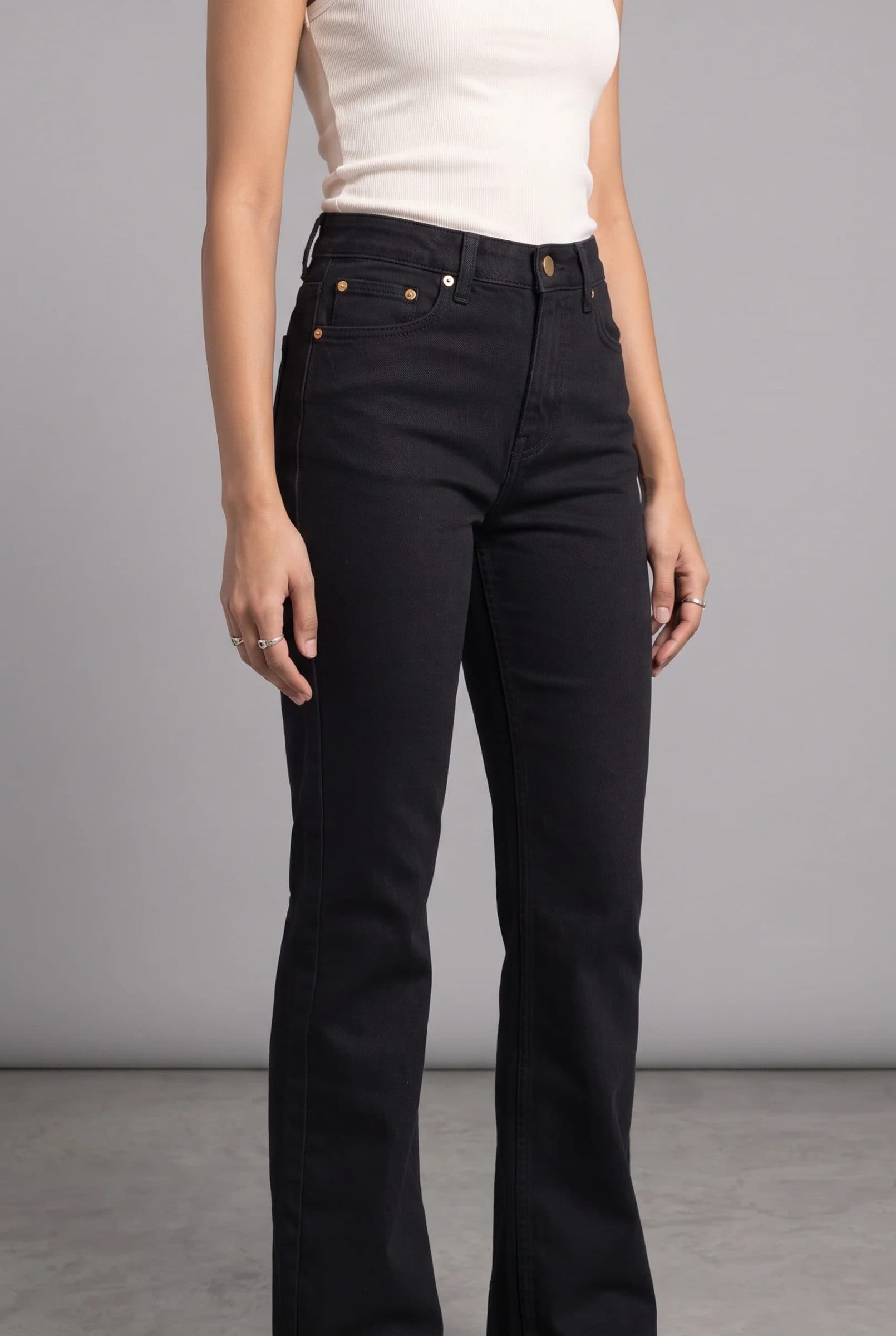 BOOTLEG DENIM BLACK WOMEN'S JEANS image 3