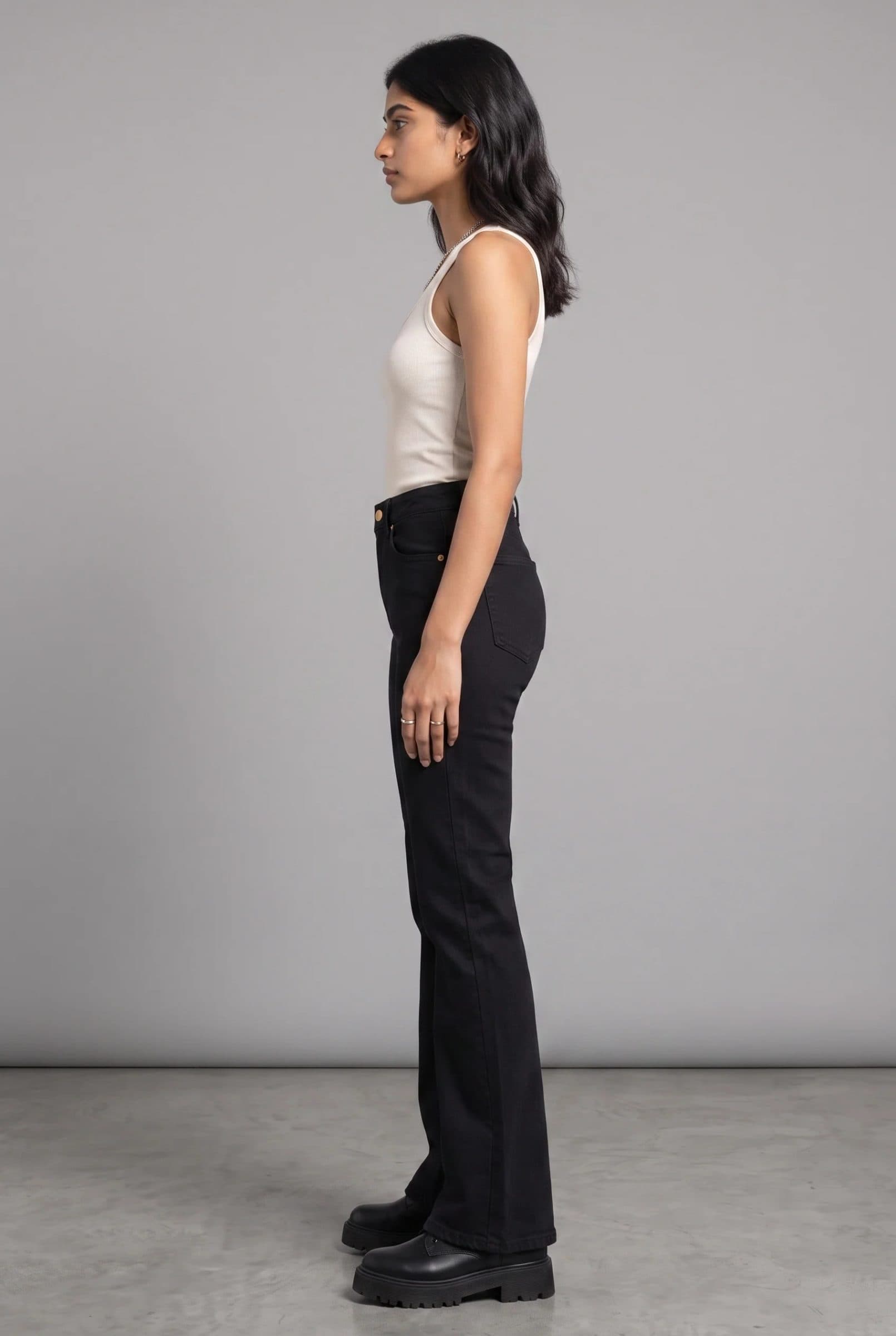 BOOTLEG DENIM BLACK WOMEN'S JEANS image 6