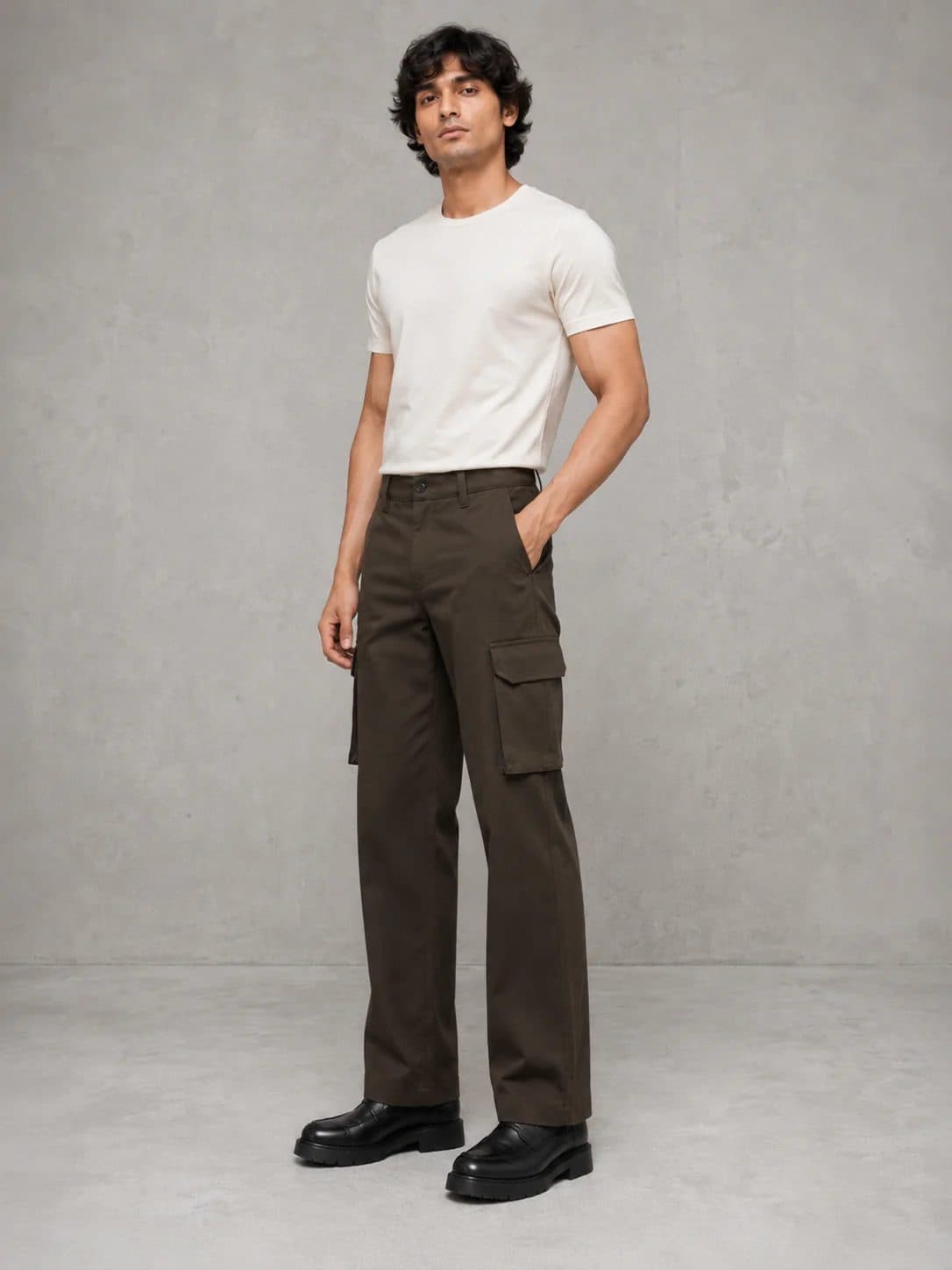 BROWN OVERSIZED SIX POCKET CARGO WITH FLAP image 4