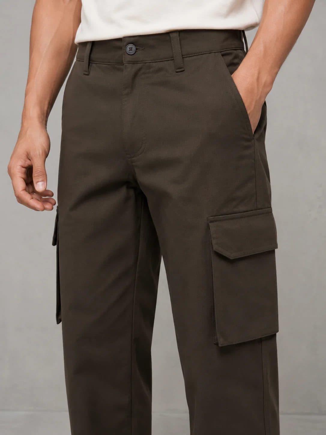 BROWN OVERSIZED SIX POCKET CARGO WITH FLAP image 5