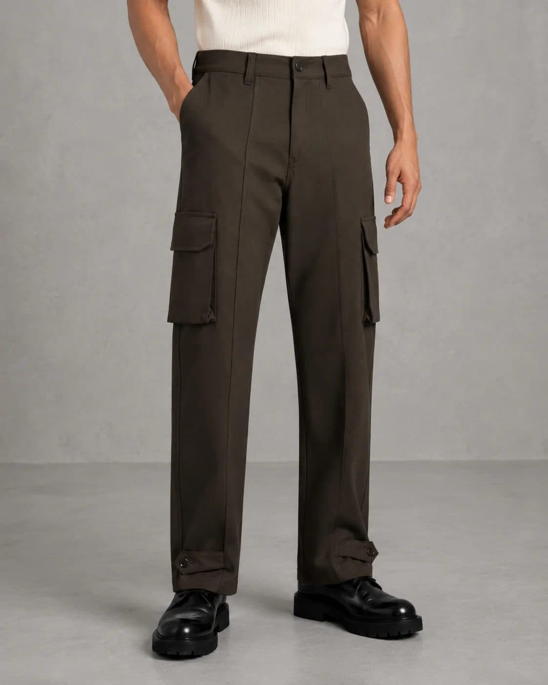 BROWN OVERSIZED SIX POCKET CARGO WITHOUT FLAP image 3