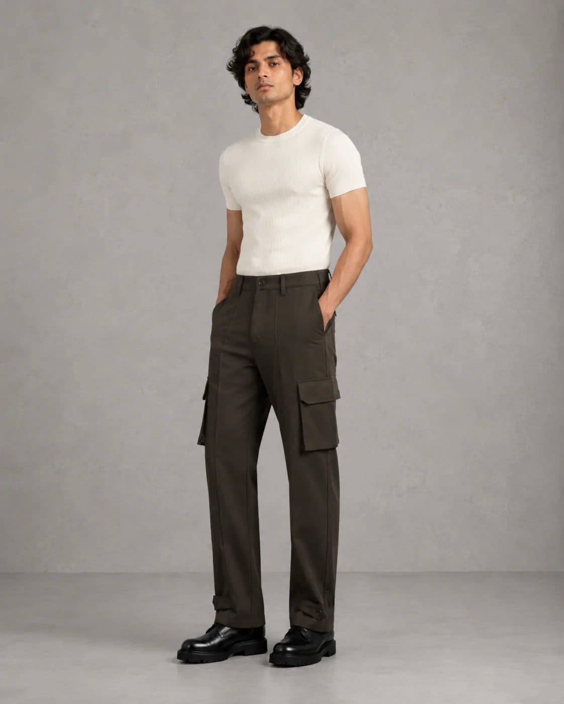 BROWN OVERSIZED SIX POCKET CARGO WITHOUT FLAP image 4