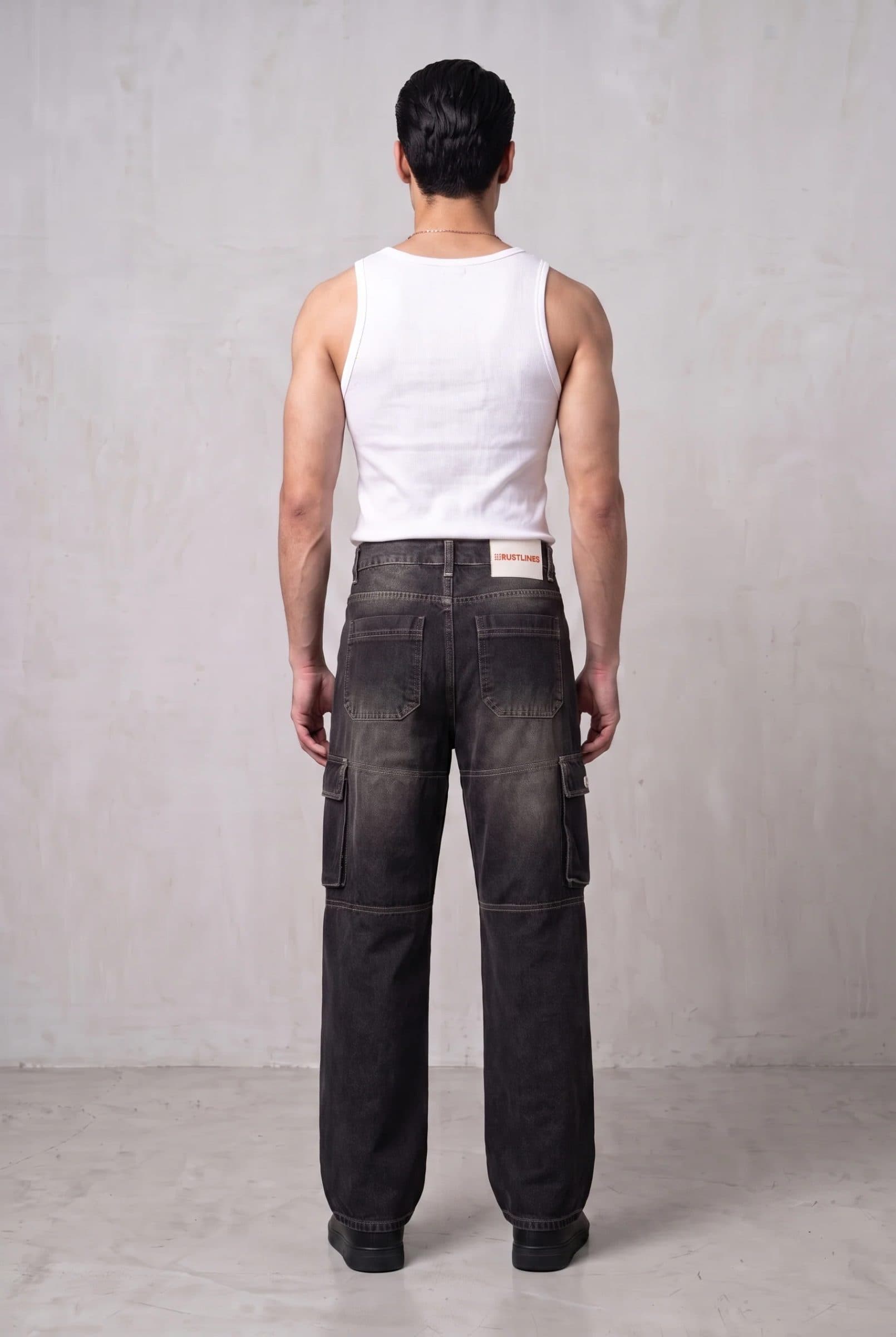 CARBON BLACK DENIM MEN'S CARGO image 5