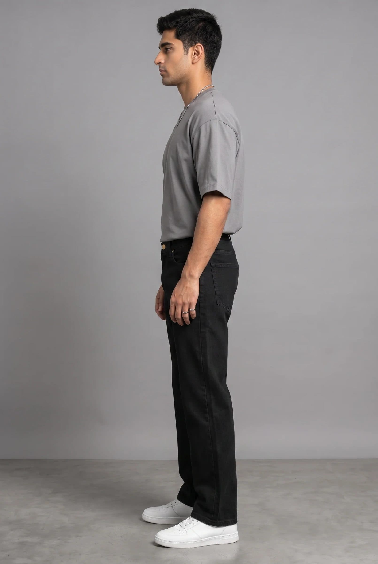 CLASSIC BLACK DENIM MEN'S JEANS image 6