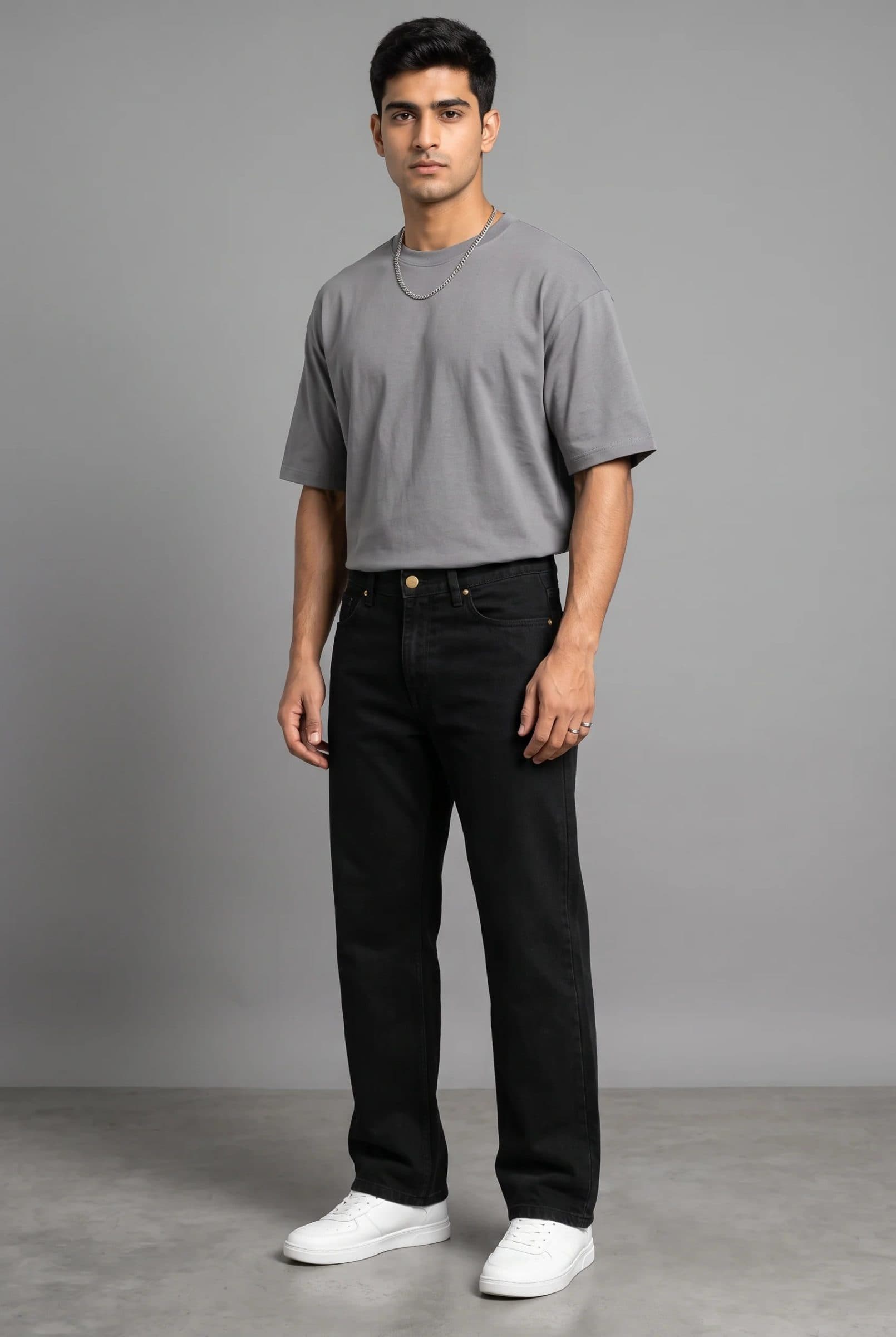 CLASSIC BLACK DENIM MEN'S JEANS image 7