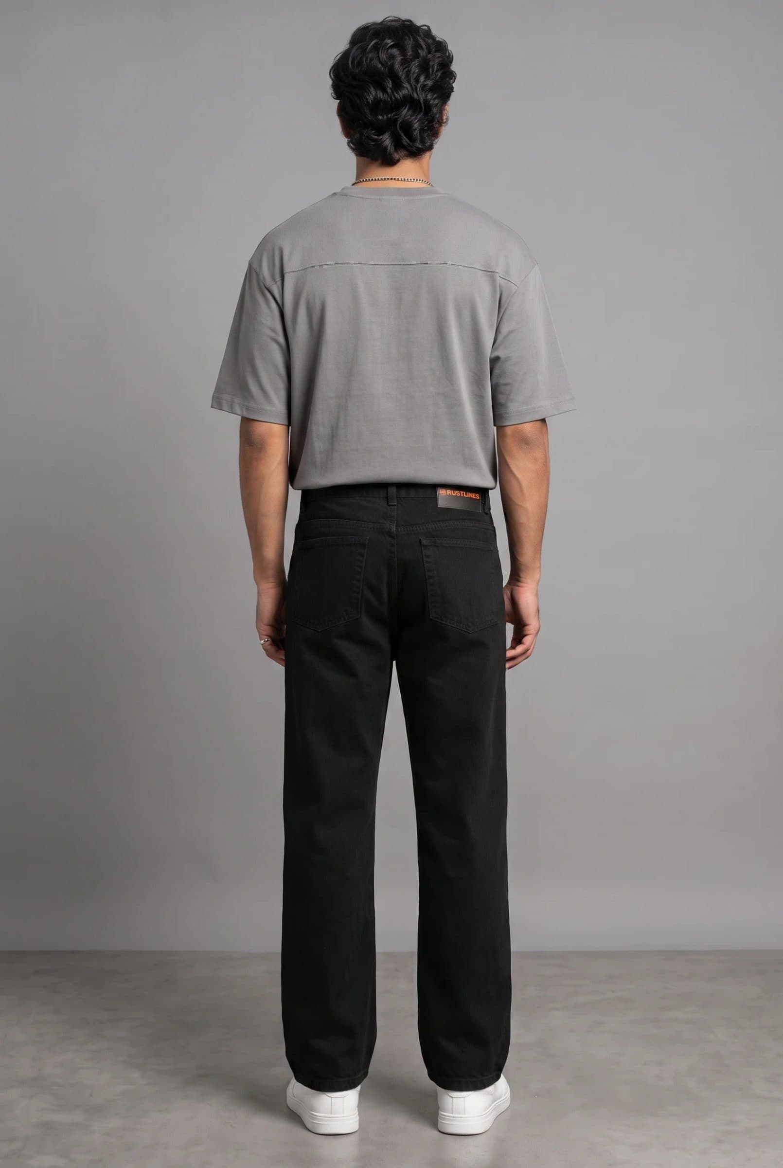 CLASSIC BLACK DENIM MEN'S JEANS image 5